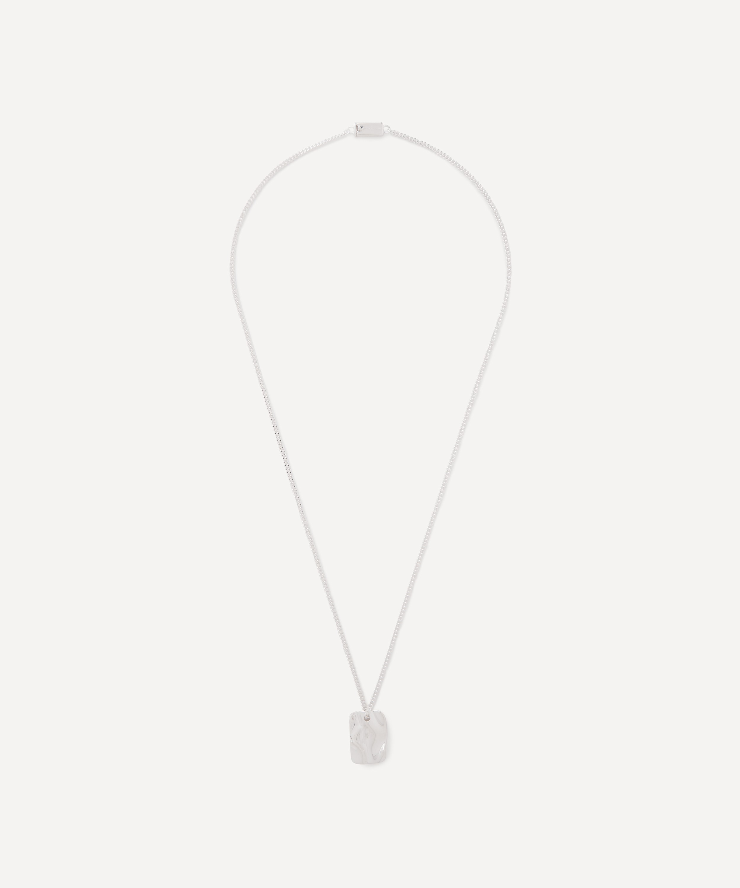 Completedworks - Platinum-Plated Corrugated Pendant Necklace image number 1