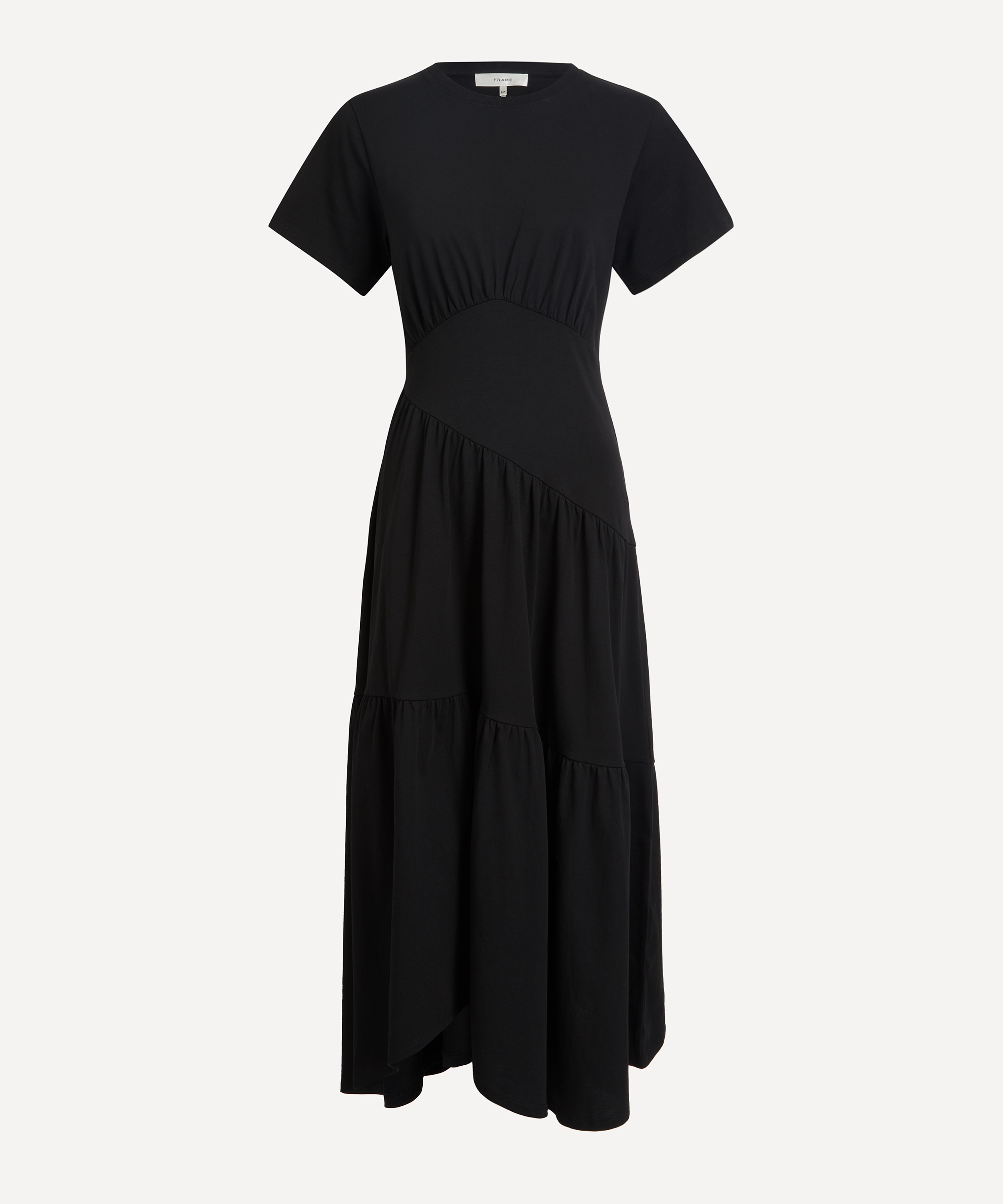 Frame - Gathered Seam Short Sleeve Dress