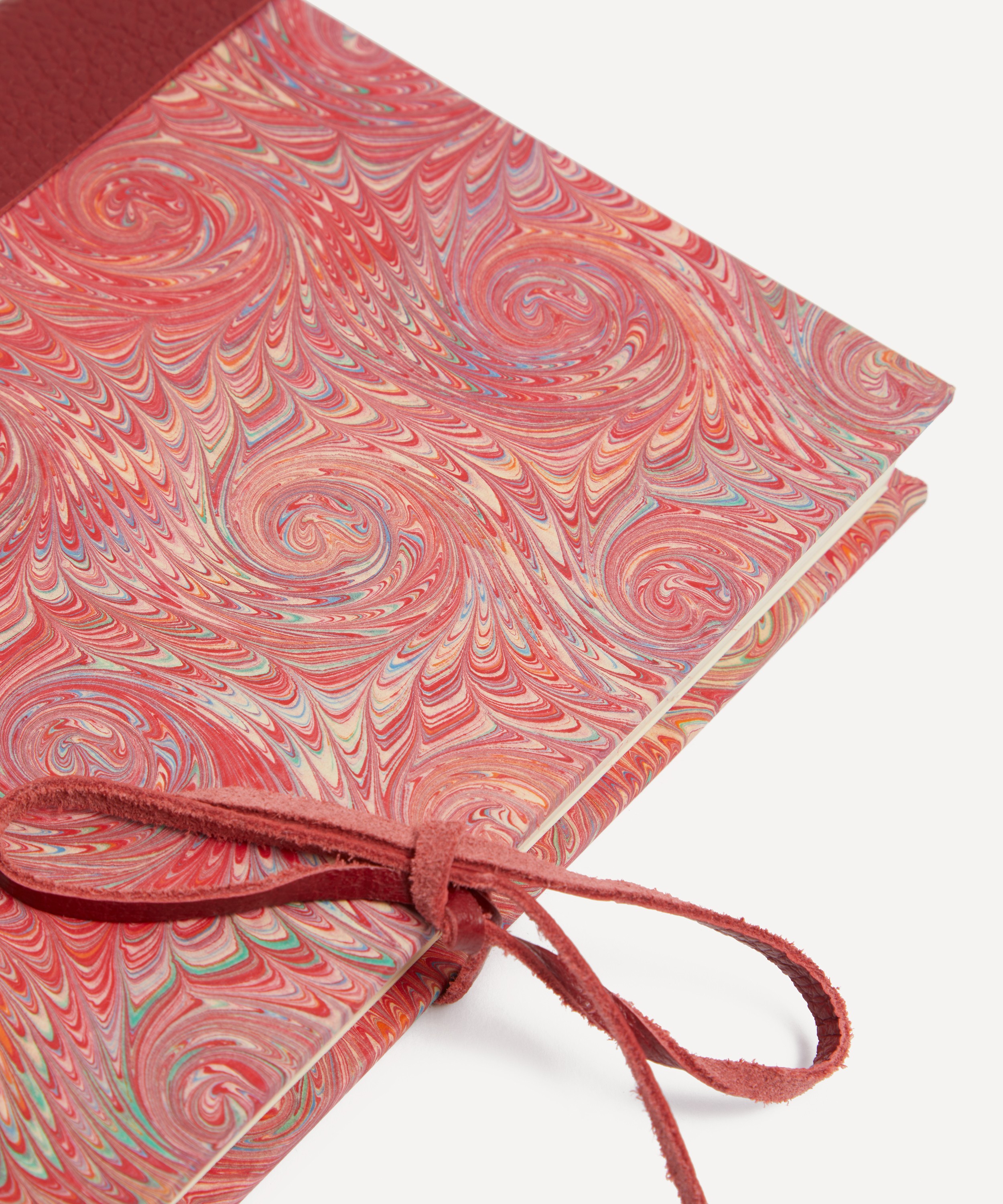 Giannini - Marbled Notebook with Leather Spine and Tie image number 4