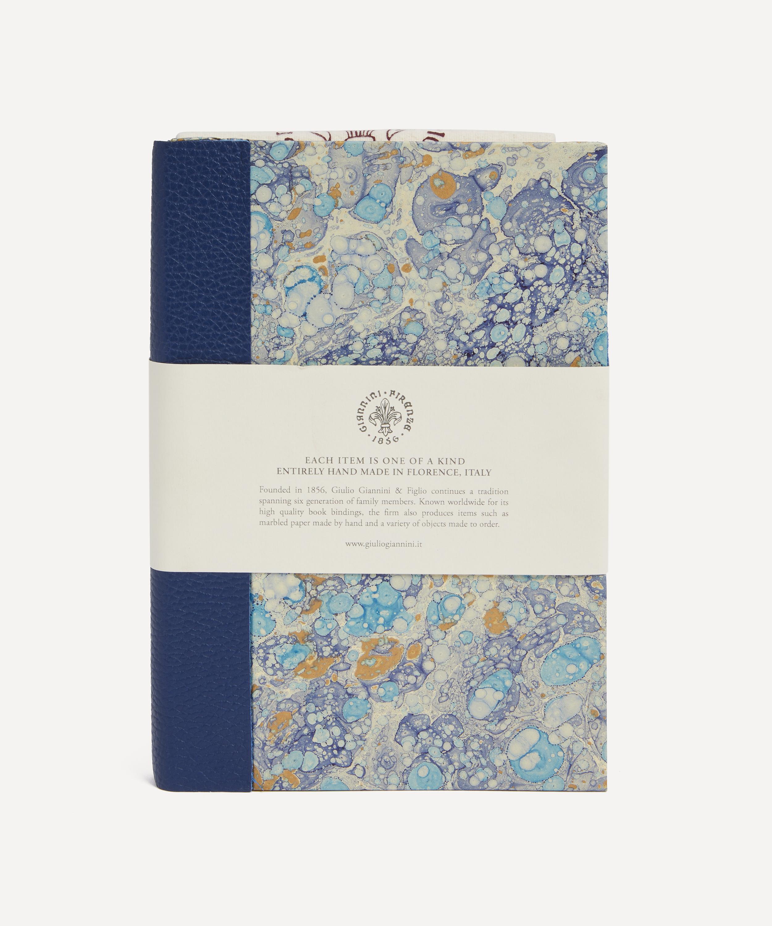 Giannini - Marbled Notebook with Leather Spine and Tie image number 0