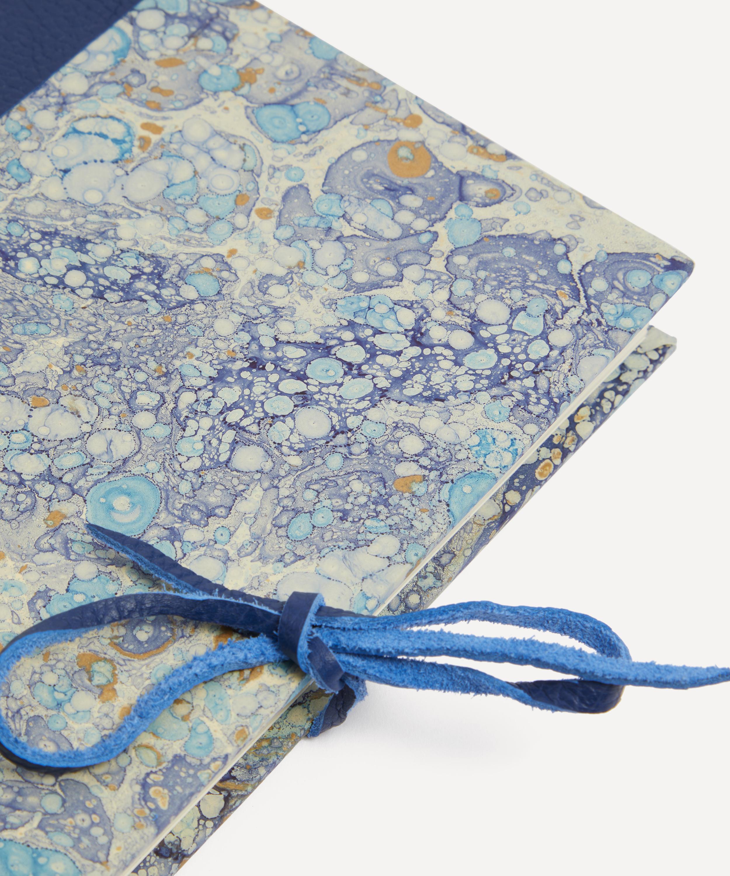 Giannini - Marbled Notebook with Leather Spine and Tie image number 4