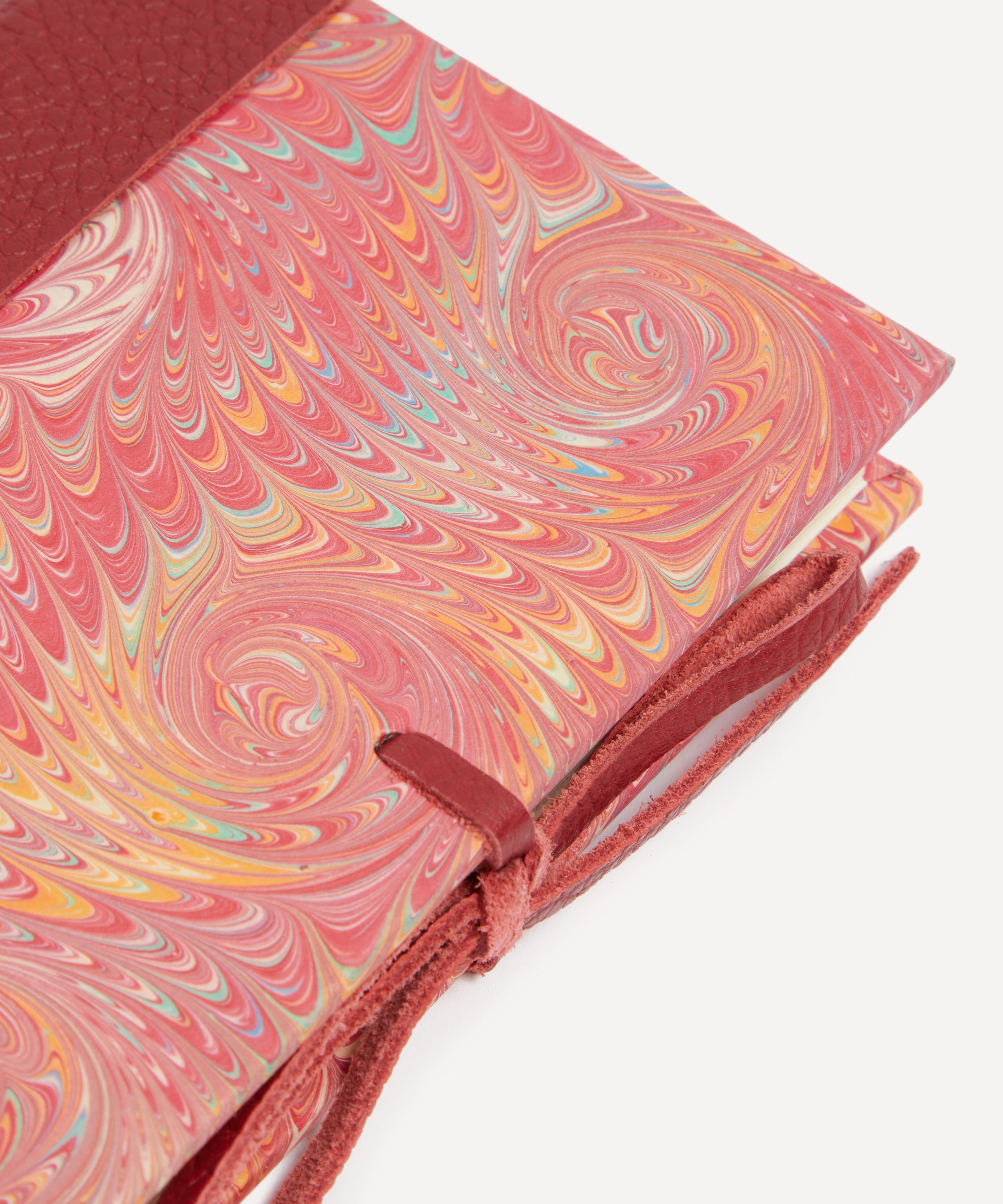 Giannini - Marbled Notebook with Leather Spine and Tie image number 4