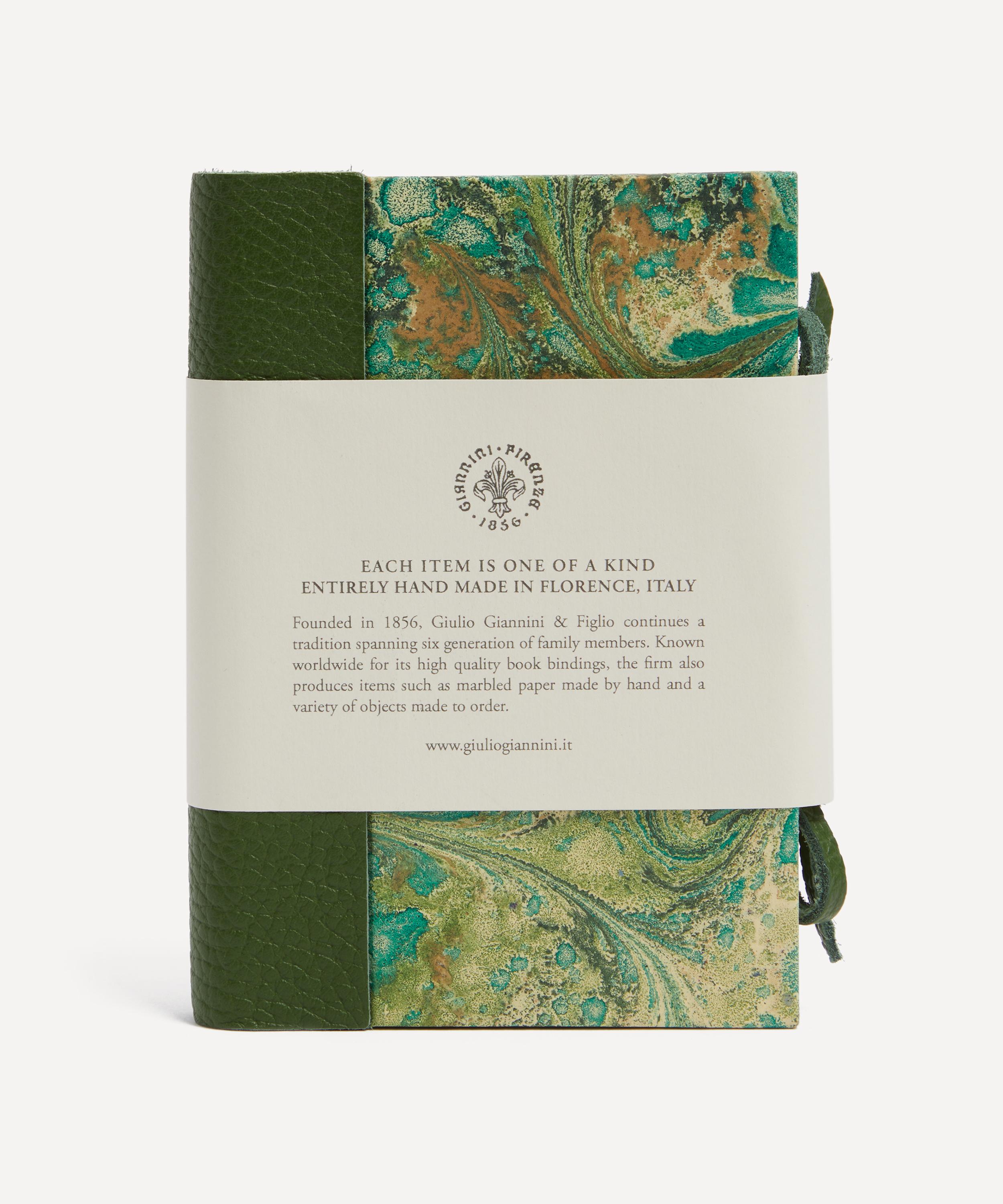 Giannini - Marbled Notebook with Leather Spine and Tie image number 0