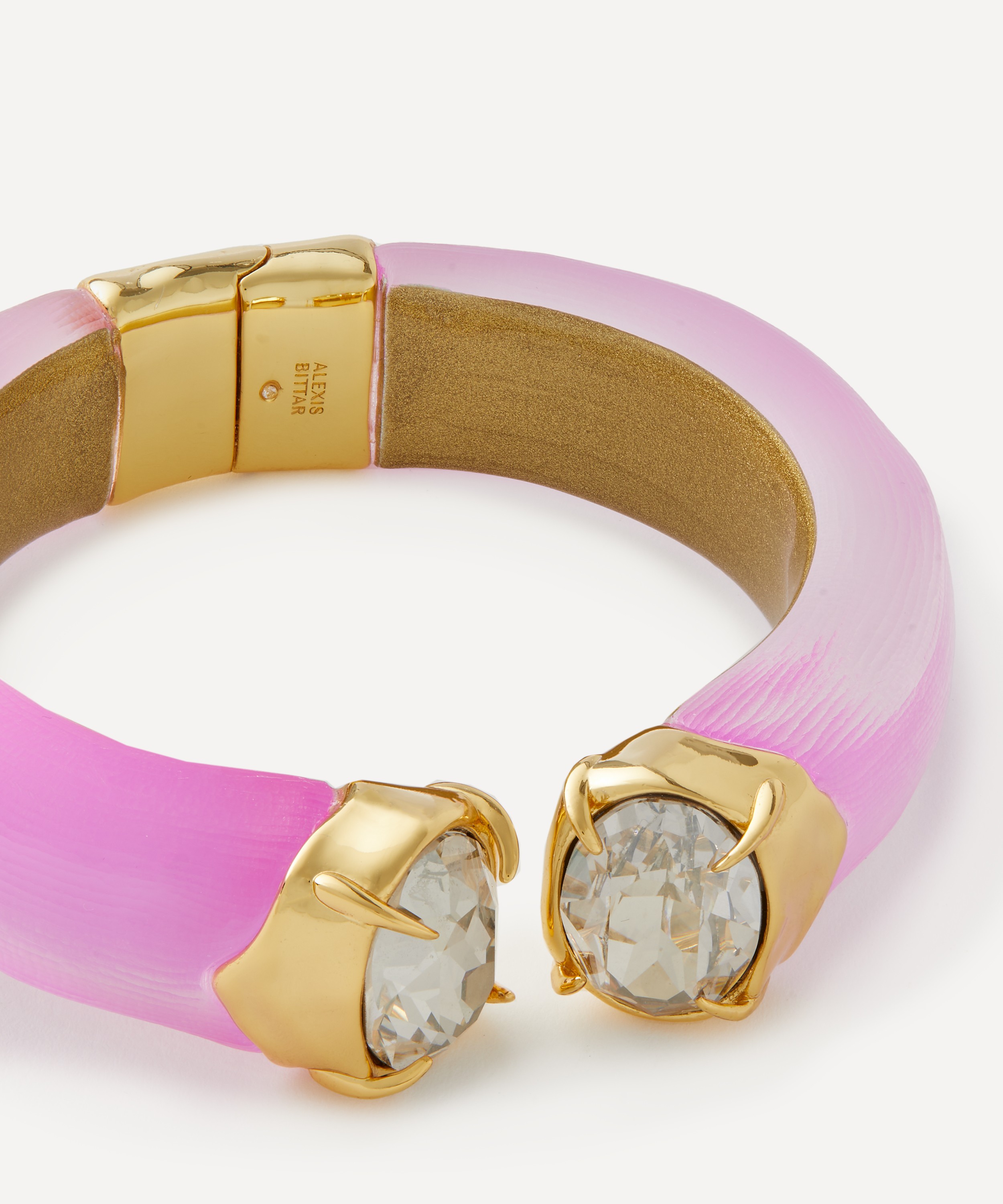 Alexis Bittar - 14ct Gold-Plated Bonbon Crystal Lucite Hinge Bracelet image number 2