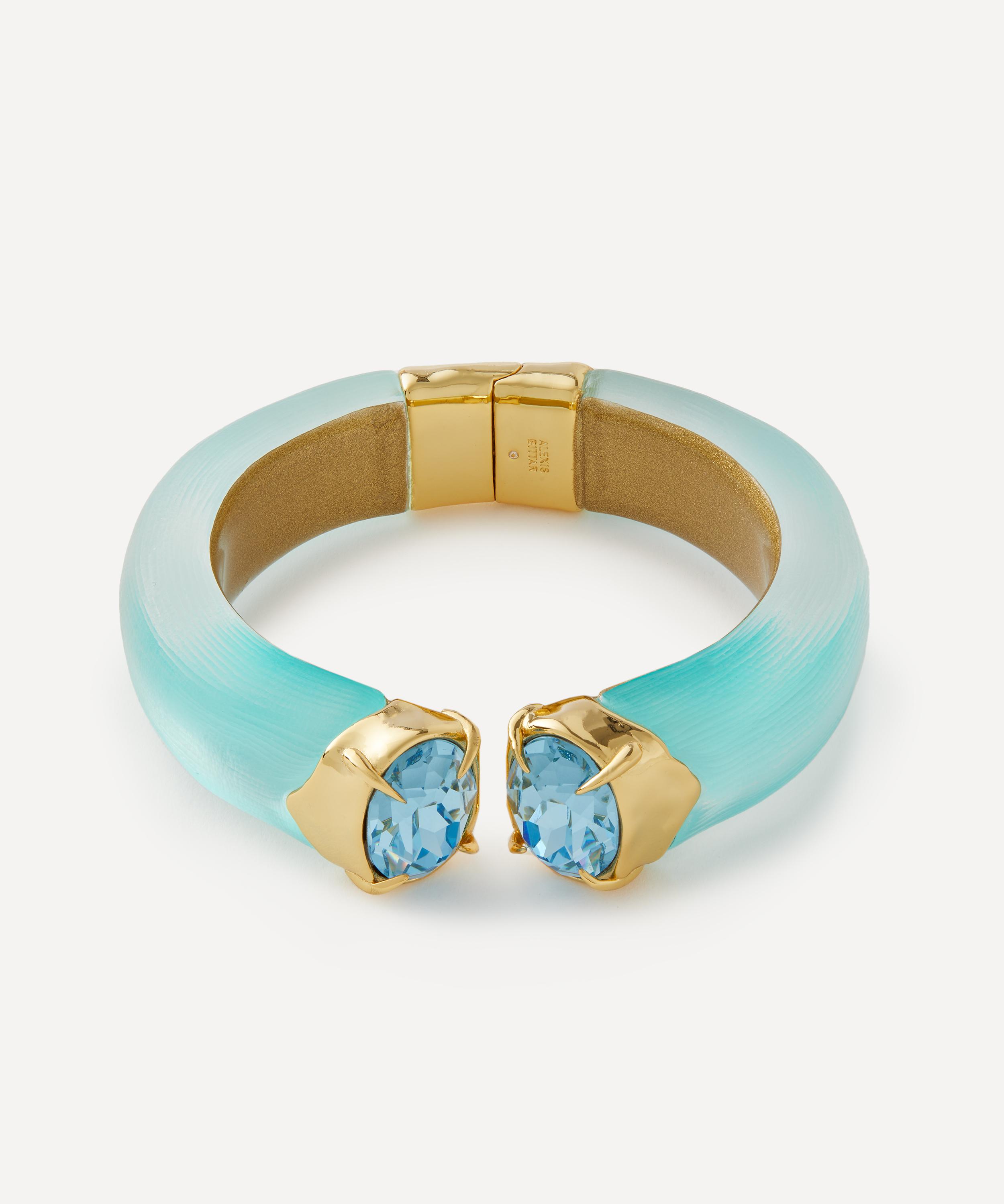 Alexis Bittar - 14ct Gold-Plated Bonbon Crystal Lucite Hinge Bracelet image number 0