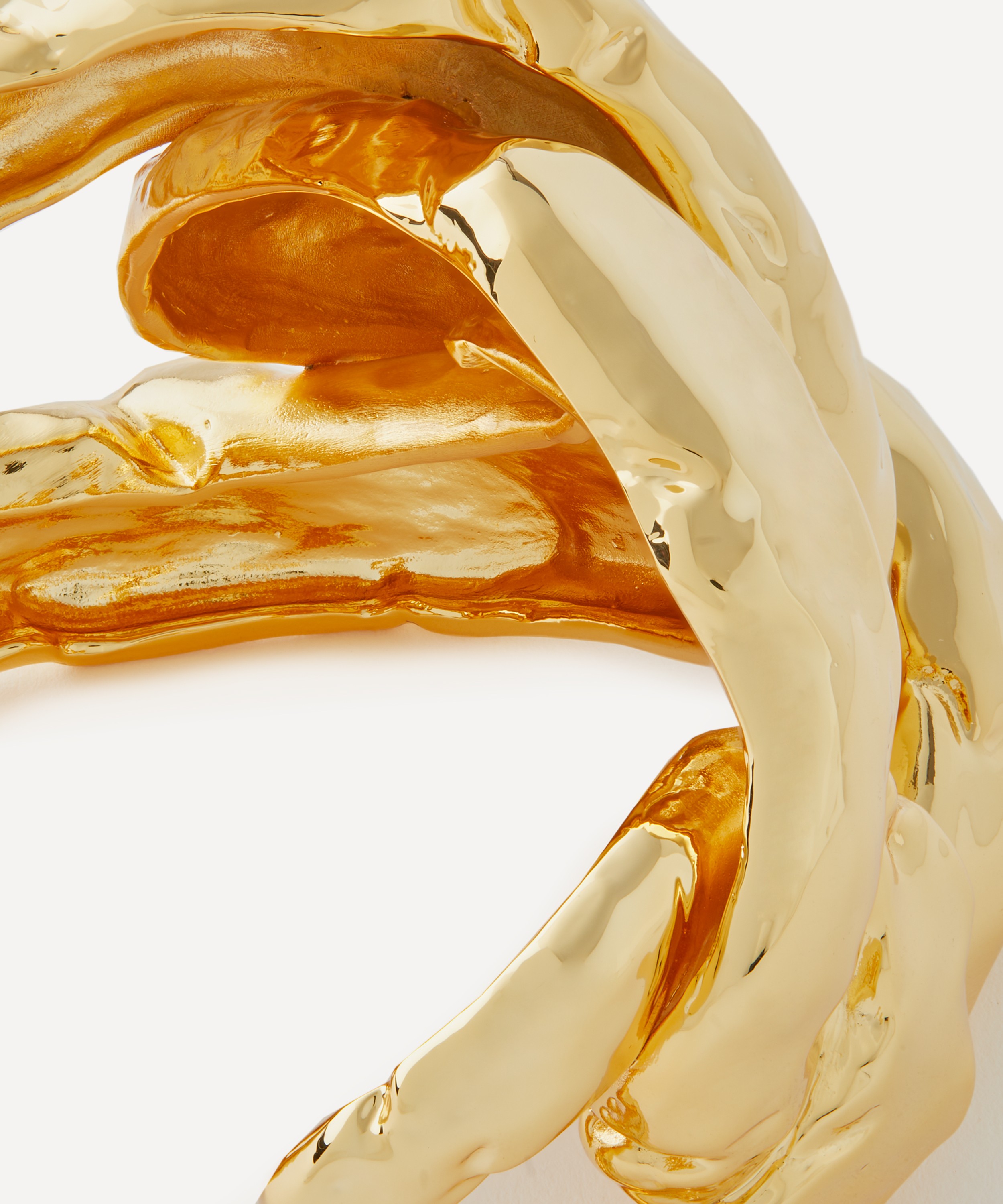 Alexis Bittar - 14ct Gold-Plated Brut Large Curb Link Cuff Bracelet image number 2