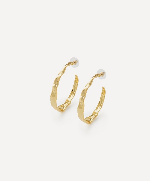 Alexis Bittar - 14ct Gold-Plated Brut Textured Hoop Earrings