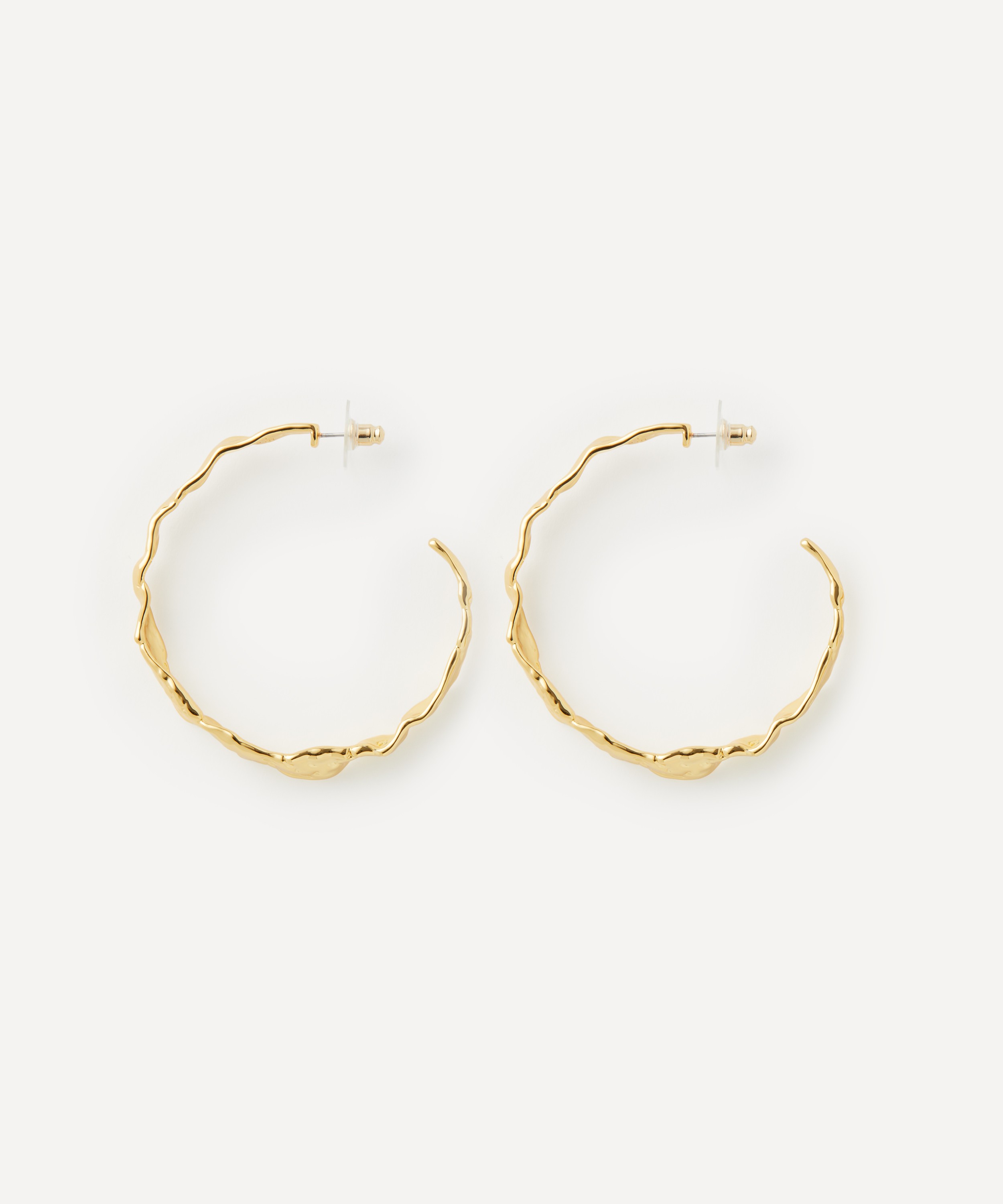 Alexis Bittar - 14ct Gold-Plated Brut Textured Hoop Earrings image number 2