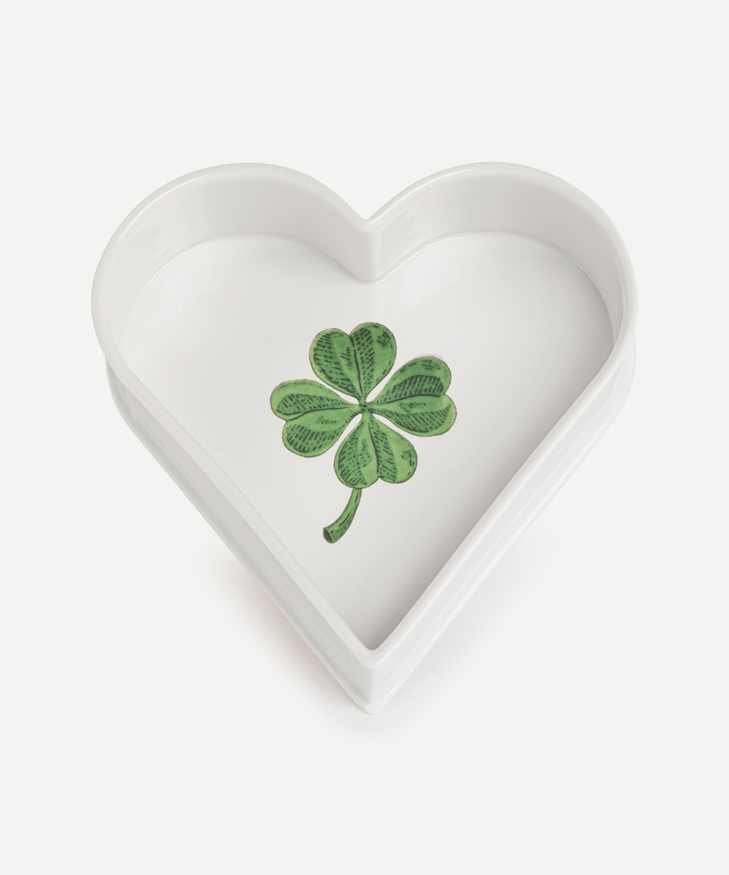 Marin Montagut - Four Leaf Clover Raised Heart Tray image number 0