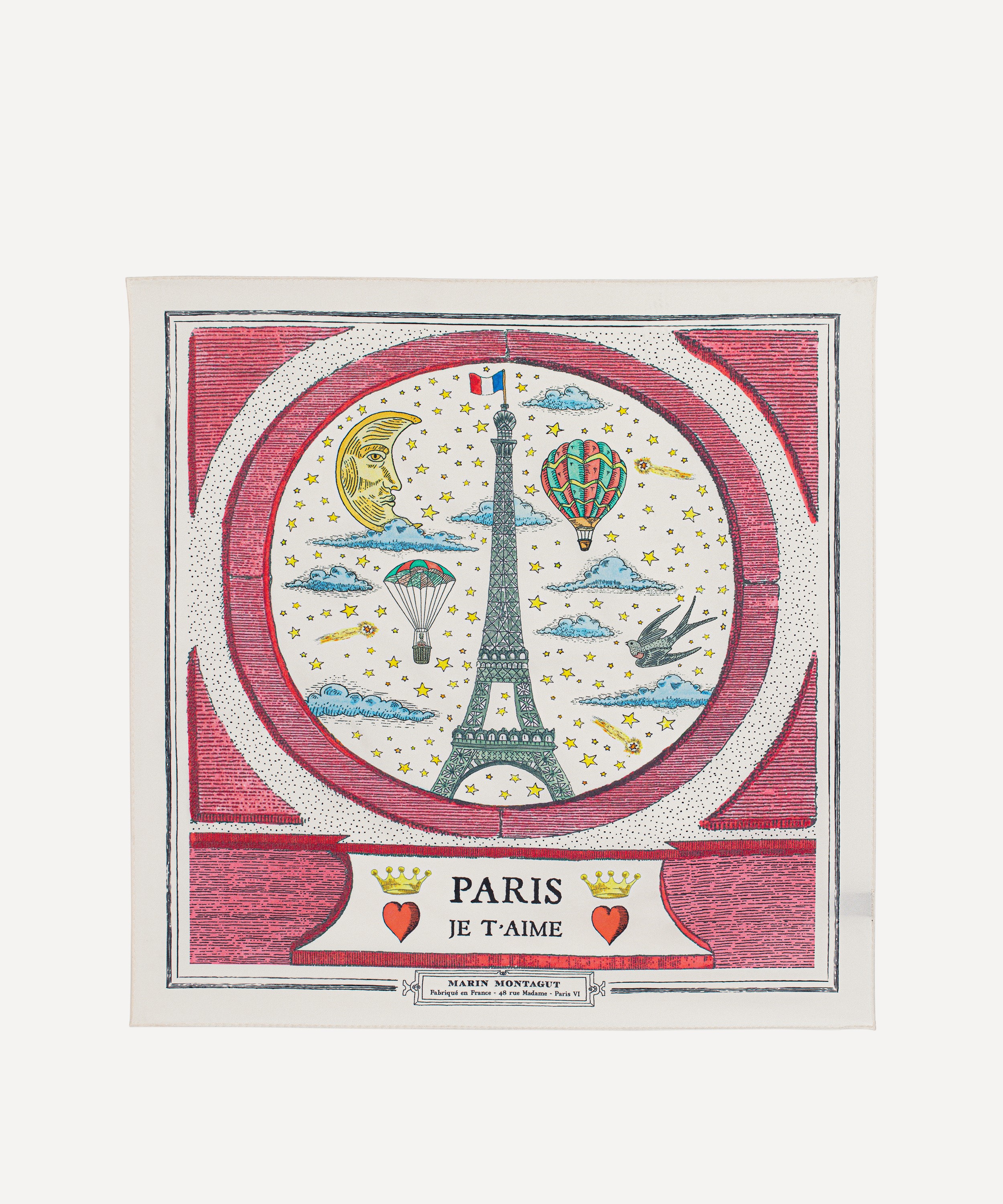 Marin Montagut - Paris Je T'aime Small Silk Scarf image number 0