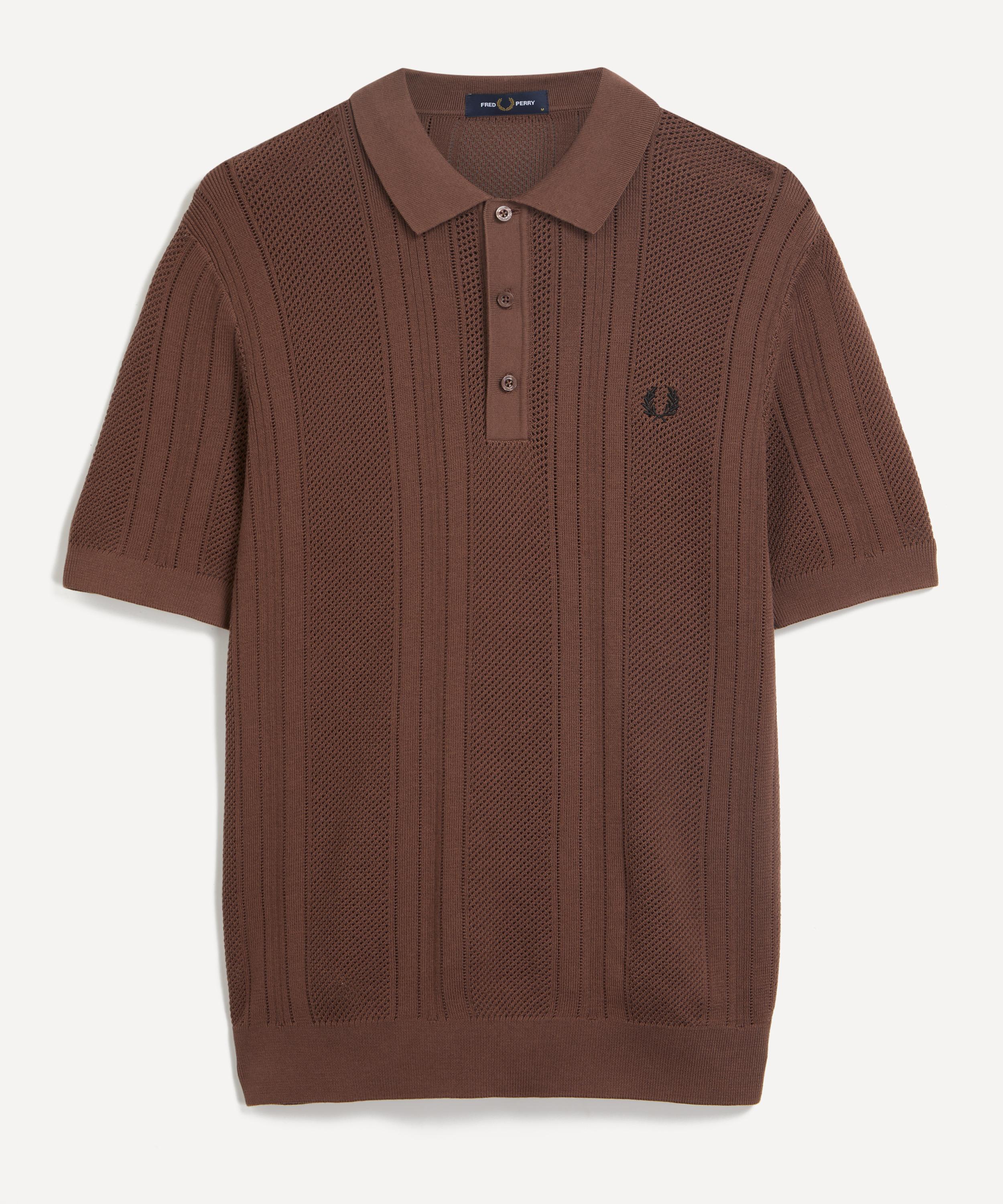 Fred Perry - Cotton Crochet Knit Polo Shirt image number 0