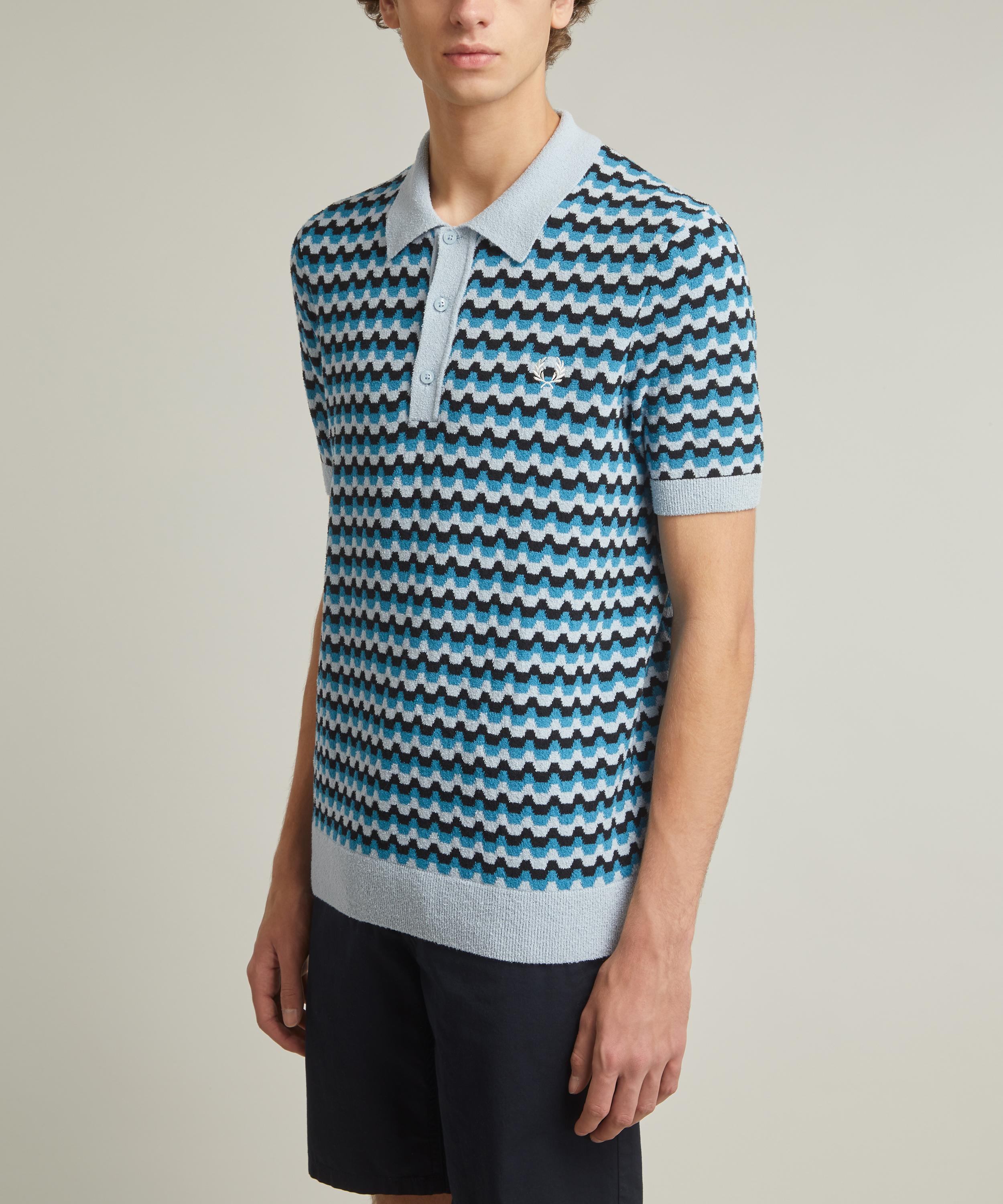 Fred Perry - Boucle Jacquard Knitted Polo Shirt image number 2