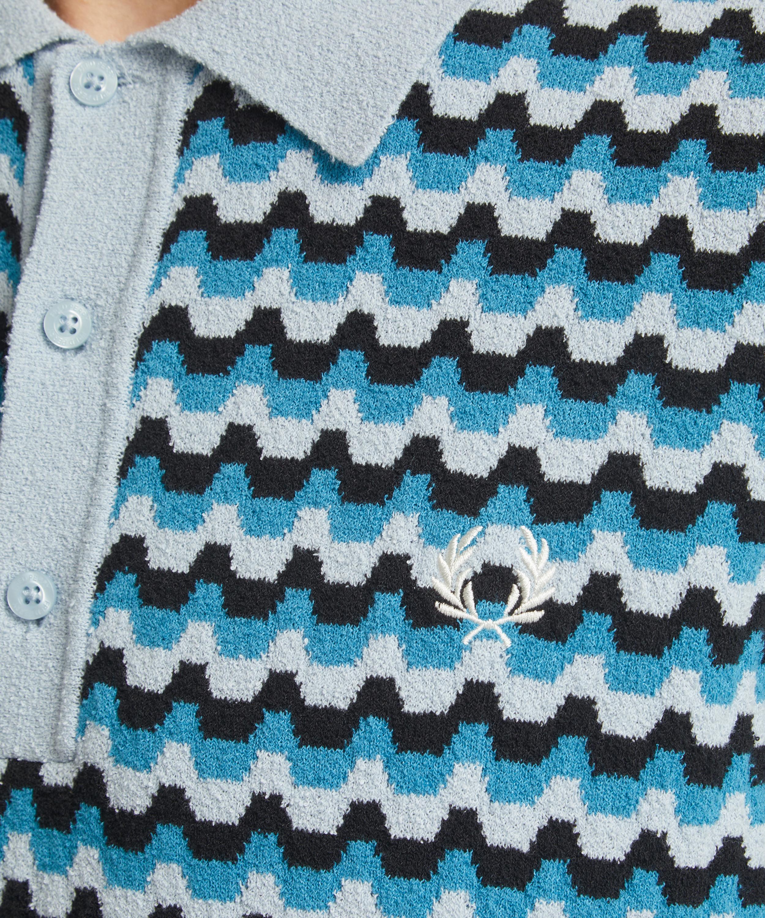 Fred Perry - Boucle Jacquard Knitted Polo Shirt image number 4