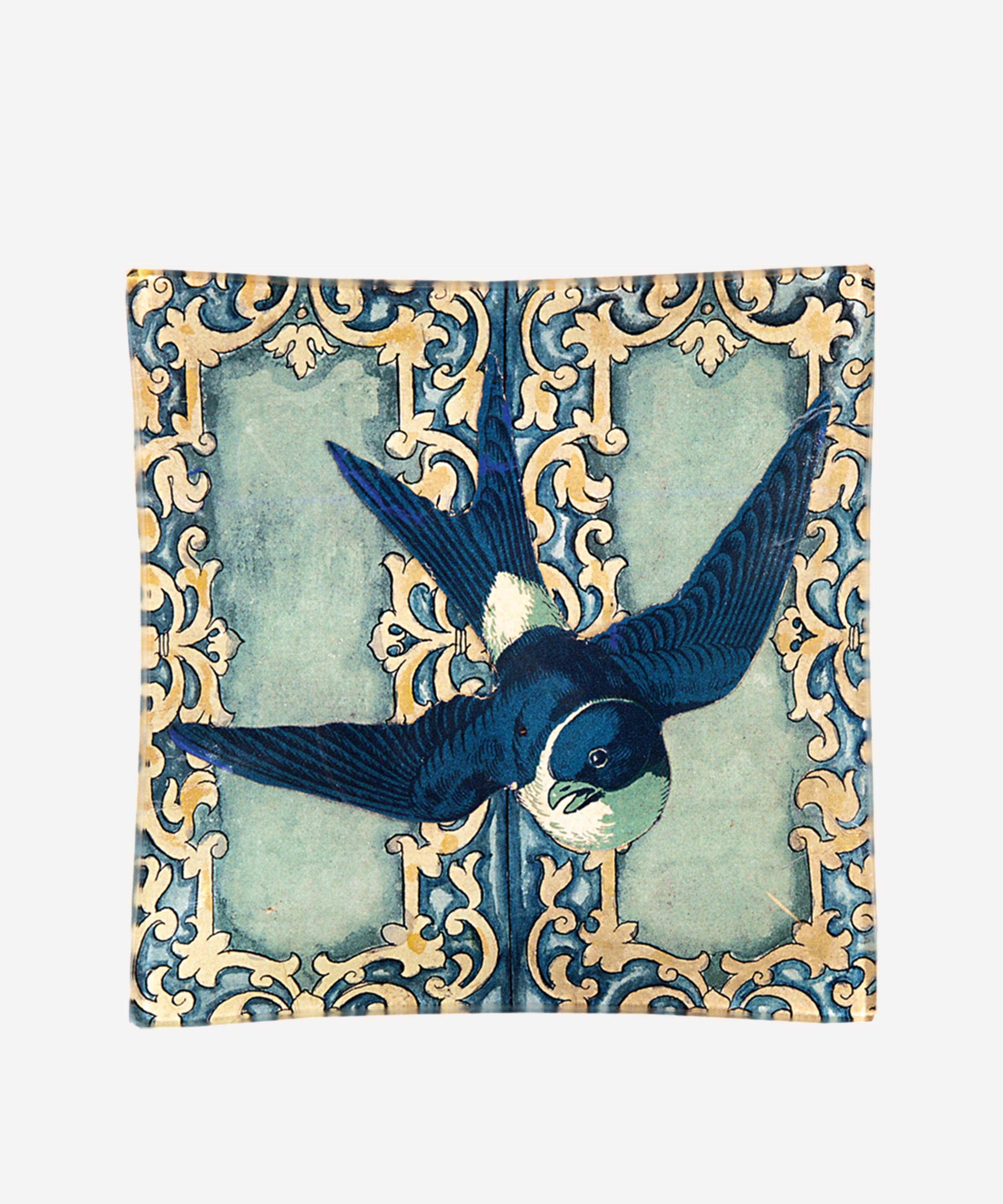 John Derian - Blue Swallow Vide Poche Tray image number 0