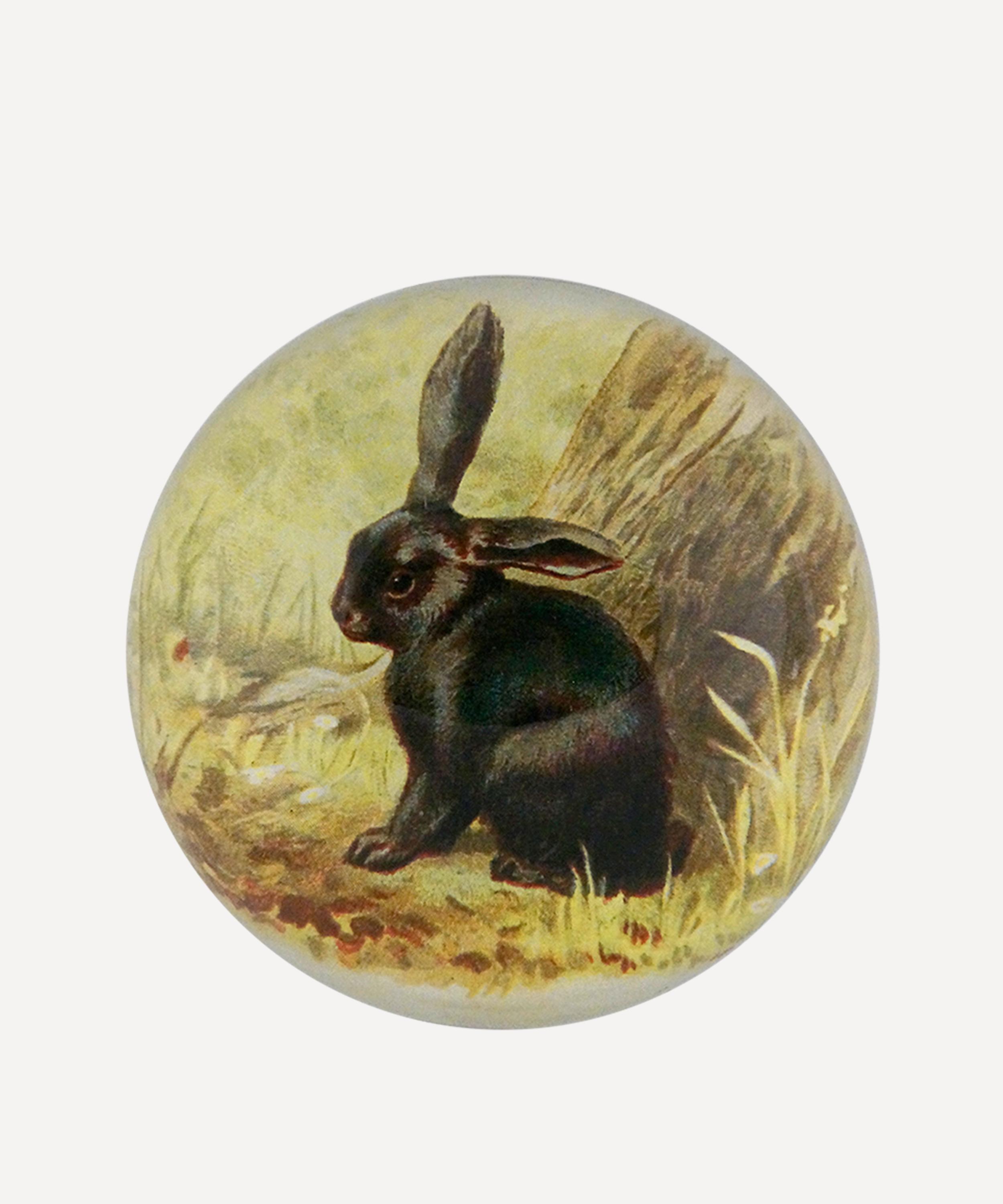 John Derian - Black Bunny Dome Paperweight image number 0