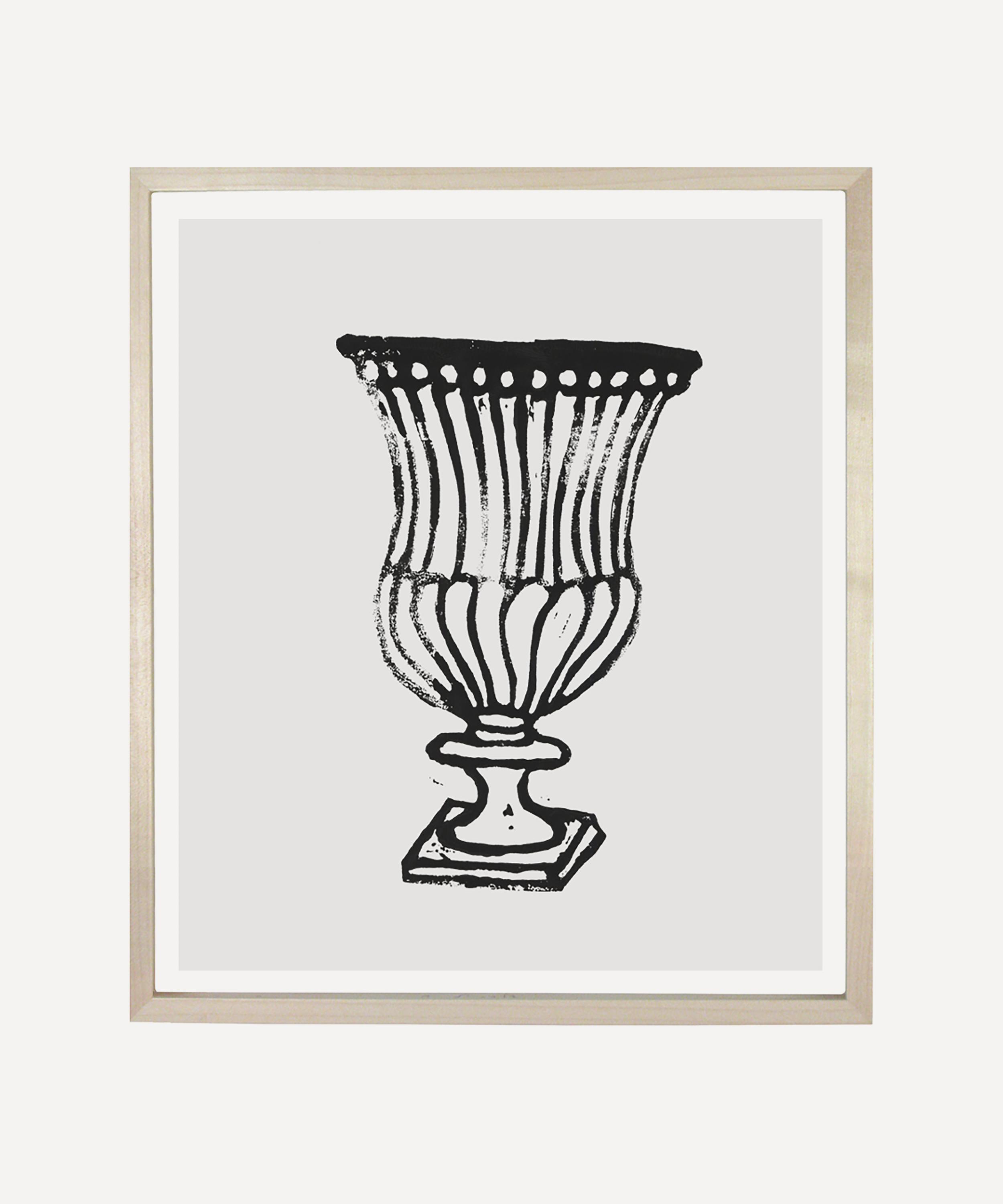 John Derian - Hugo Guinness Urn Linocut Unframed Print image number 0