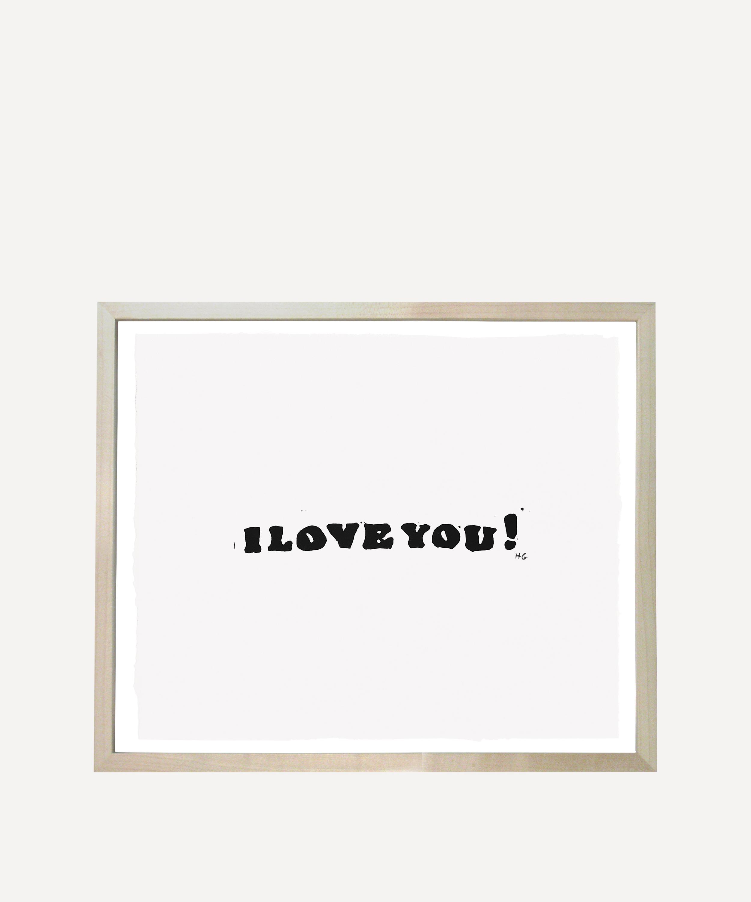 John Derian - Hugo Guinness I Love You Unframed Print image number 0