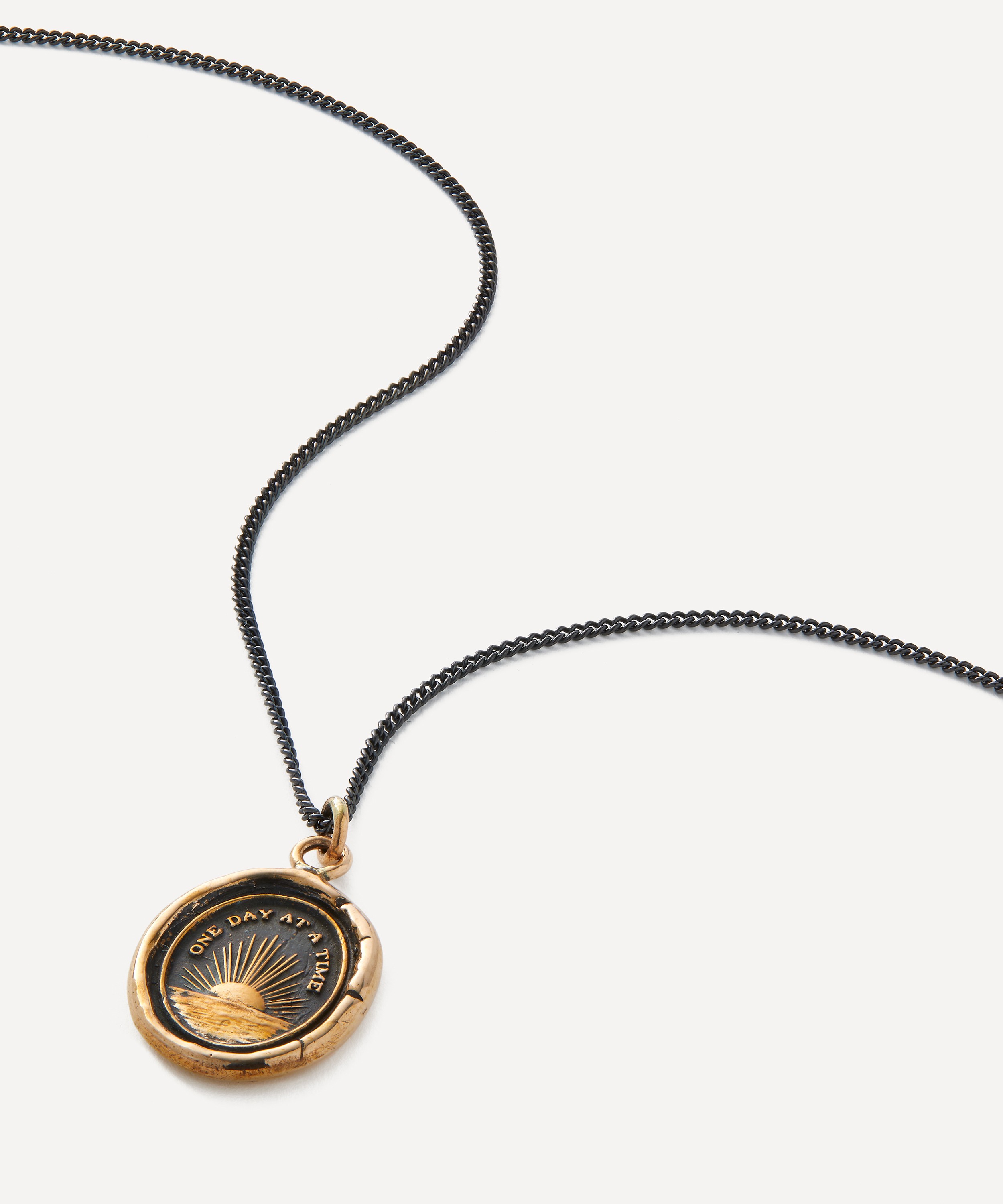 Pyrrha - Bronze One Day at a Time Pendant Necklace