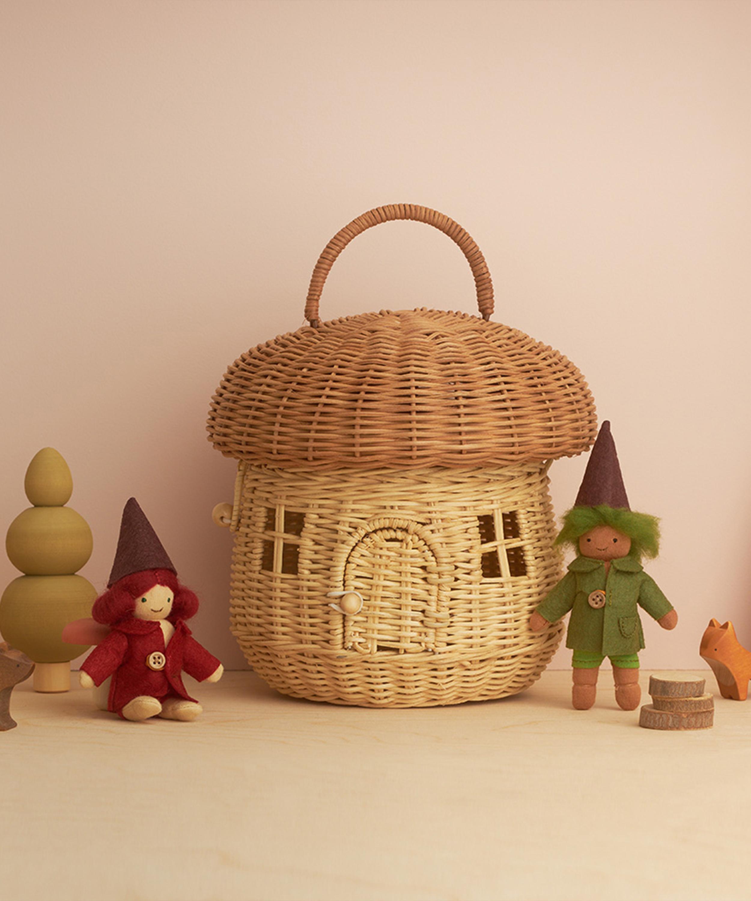 Olli Ella - Rattan Mushroom House Basket image number 1