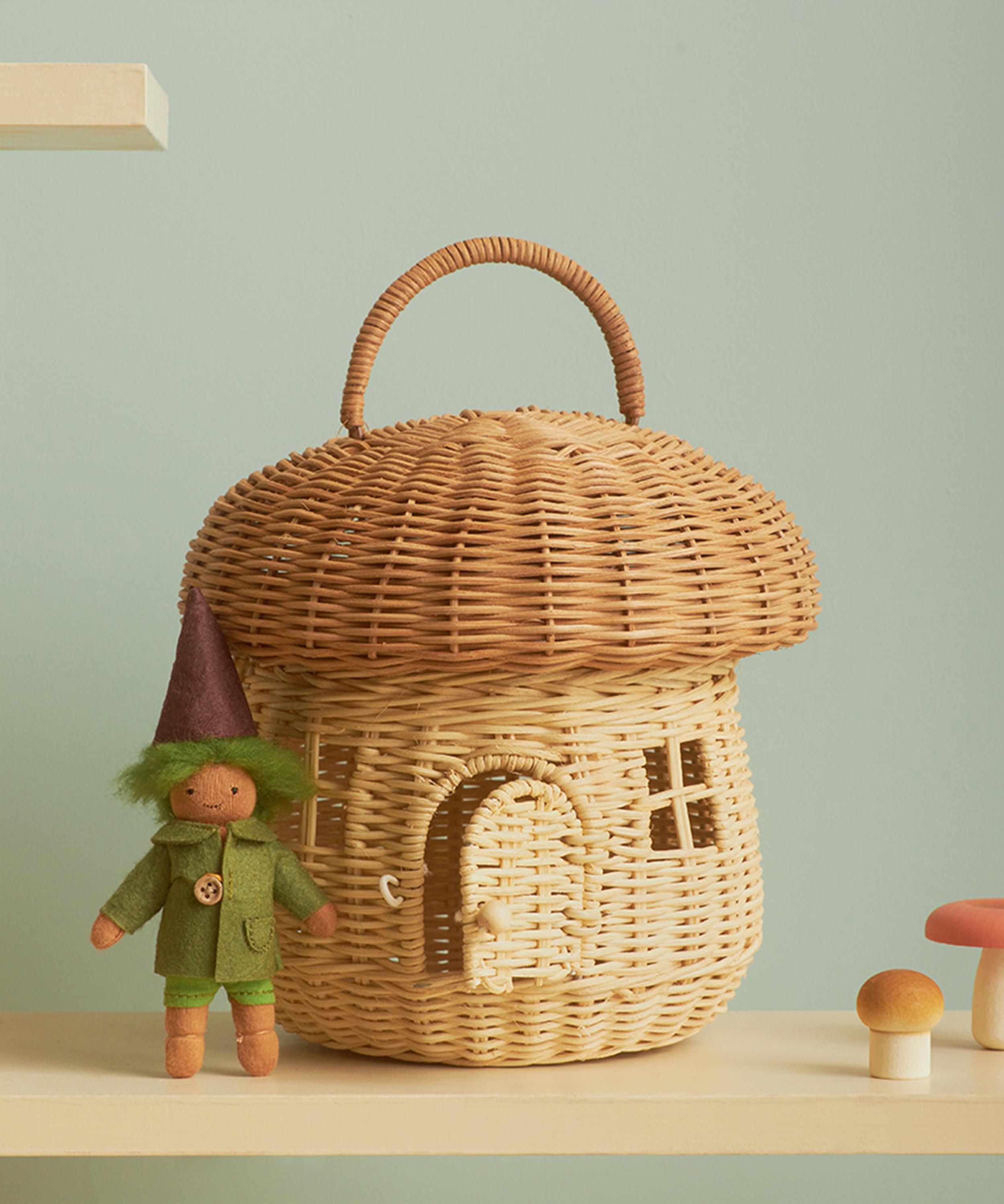 Olli Ella - Rattan Mushroom House Basket image number 2