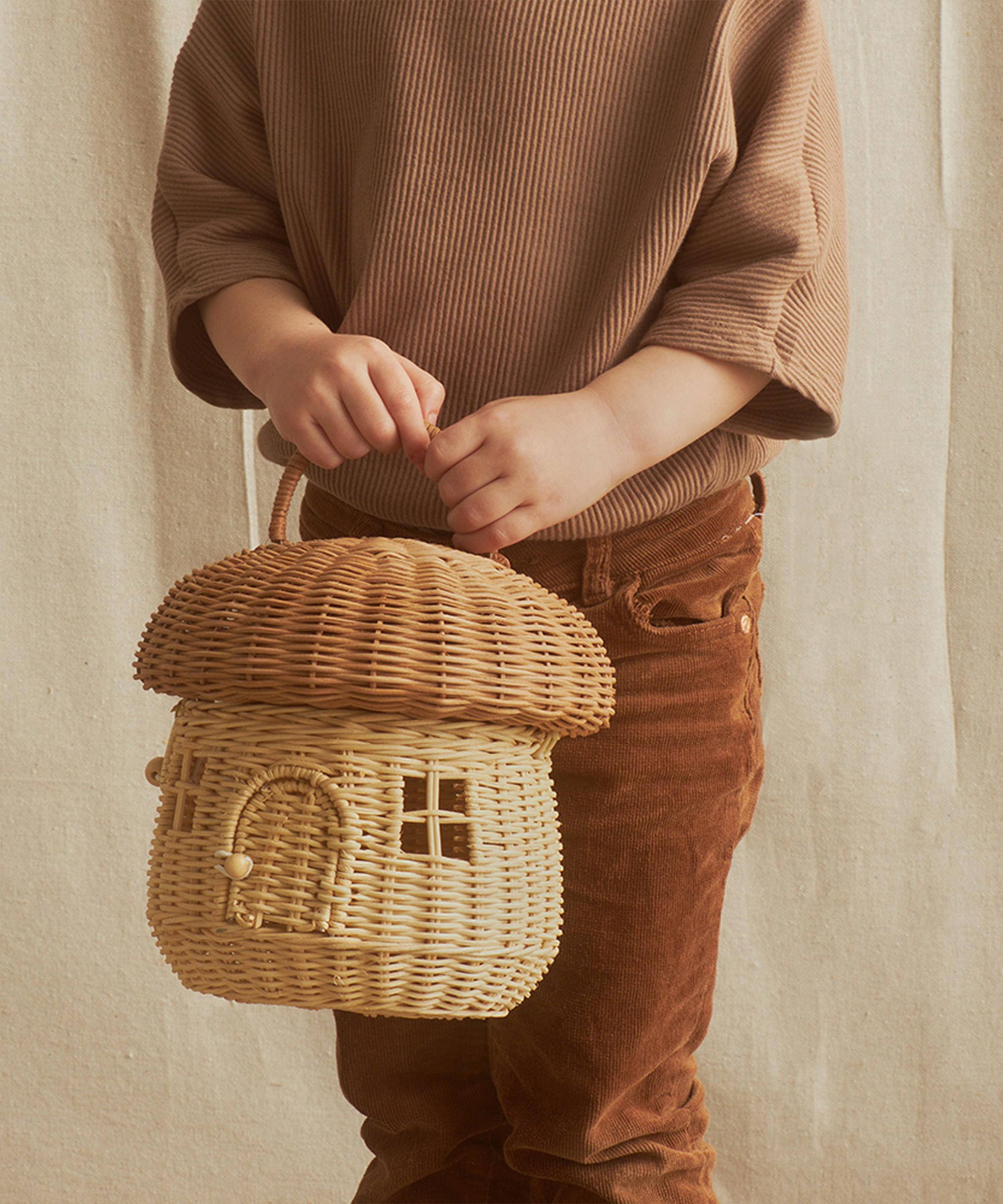 Olli Ella - Rattan Mushroom House Basket image number 3