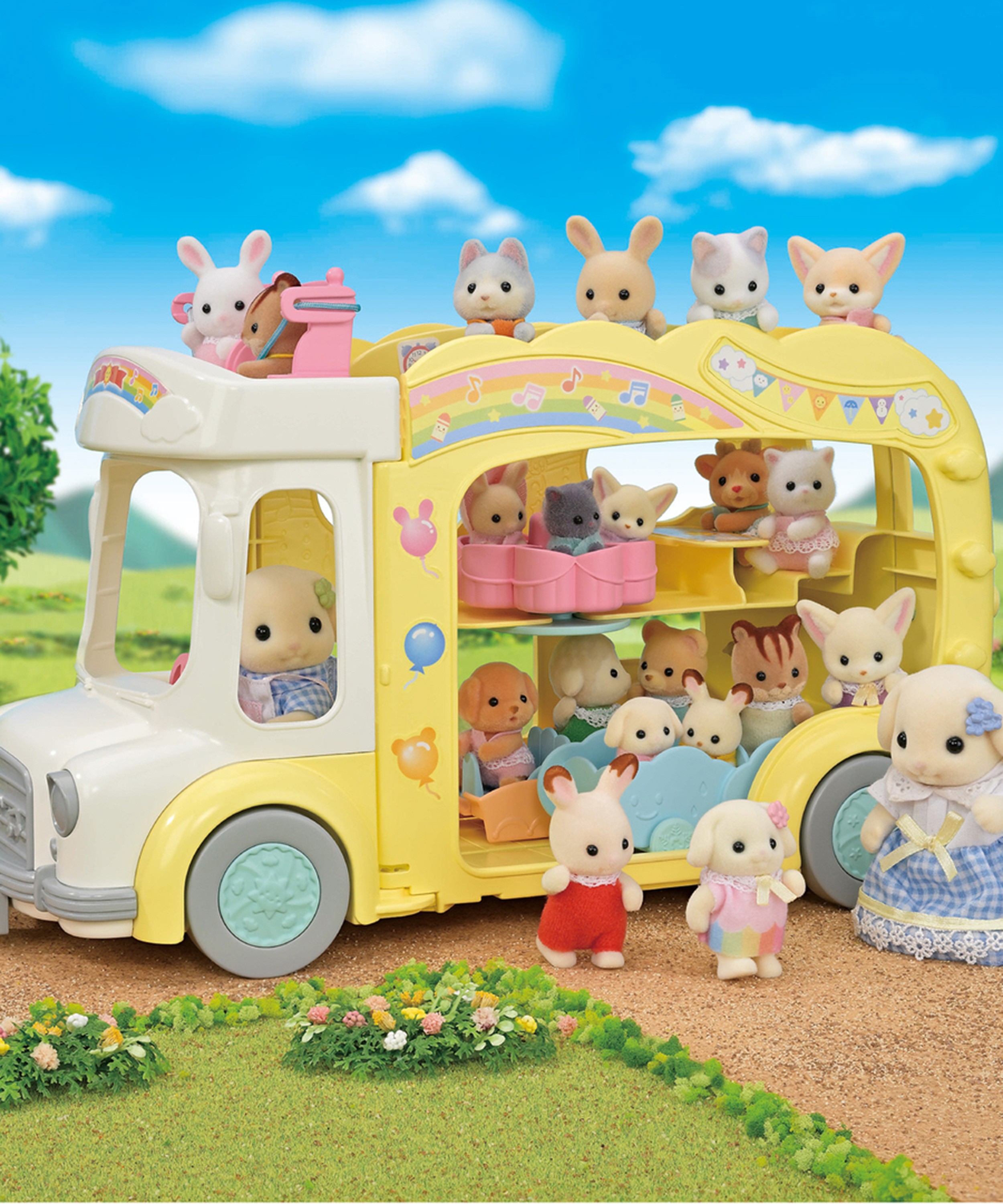 Sylvanian Families - Rainbow Fun Nursery Bus image number 3