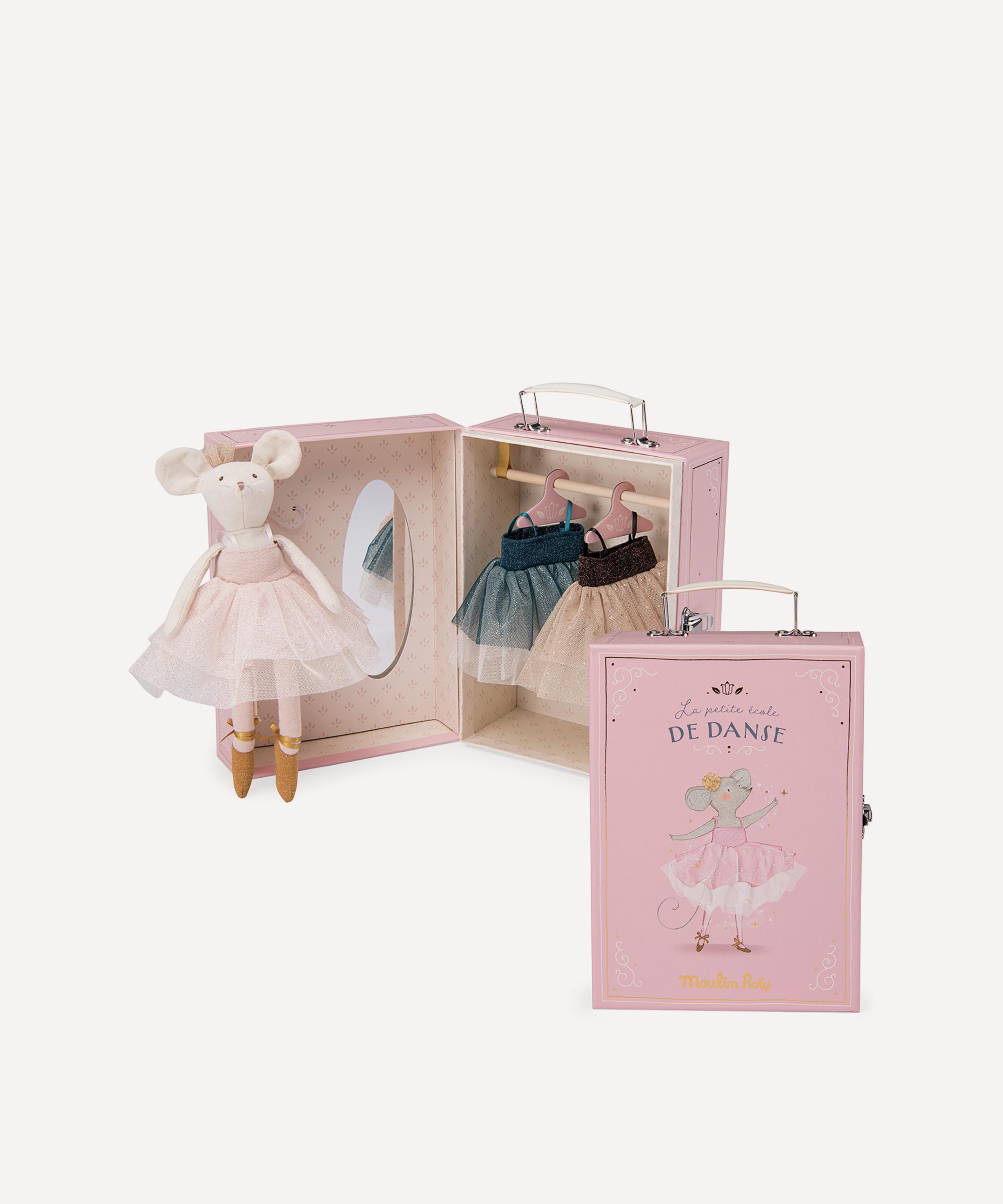 Moulin Roty -  La Petite Ecole de Danse Ballerina Mouse with Suitcase image number 0