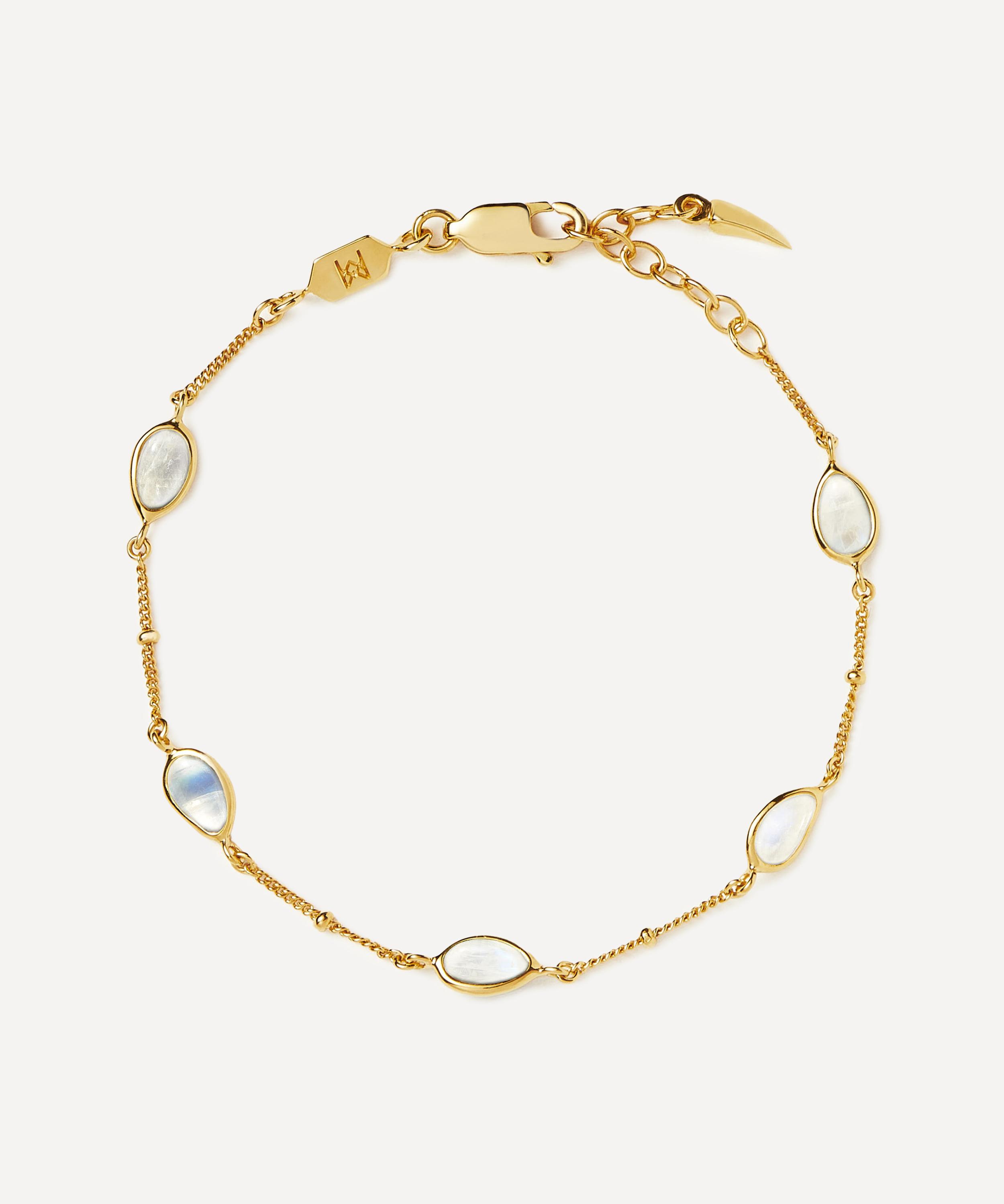 Missoma - 18ct Gold-Plated Vermeil Silver Magma Gemstone Charm Bracelet image number 0