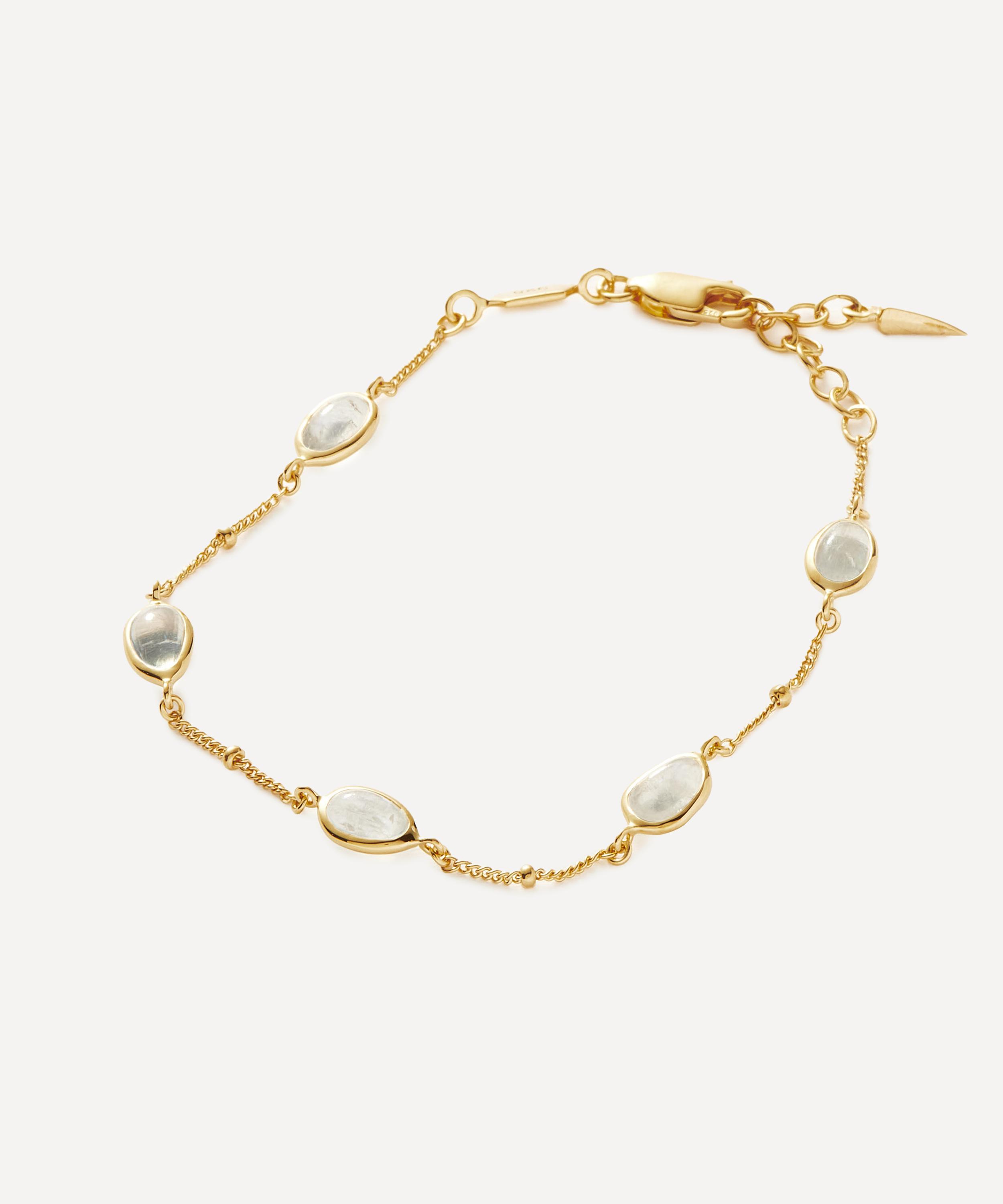 Missoma - 18ct Gold-Plated Vermeil Silver Magma Gemstone Charm Bracelet image number 2