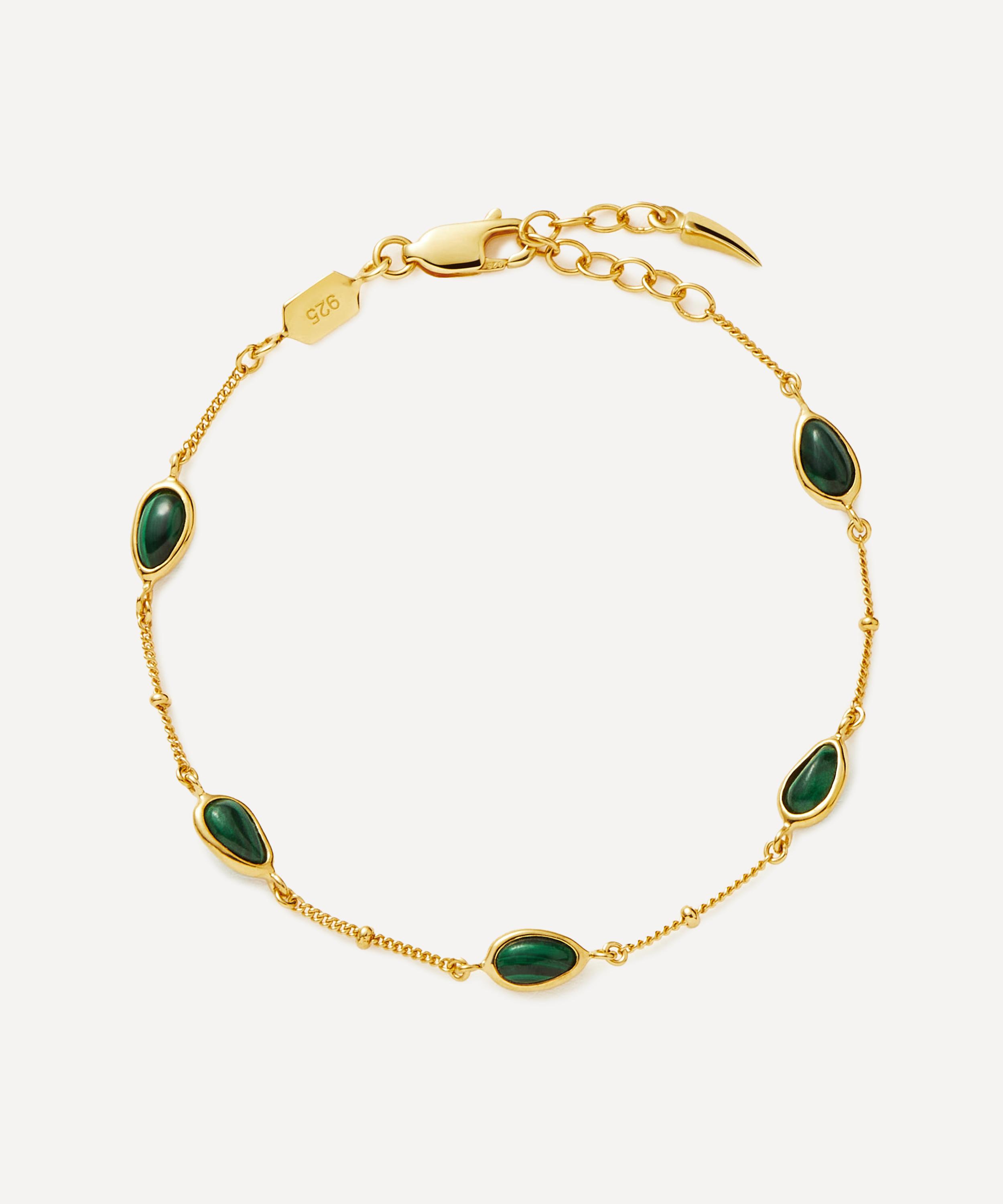 Missoma - 18ct Gold-Plated Vermeil Silver Magma Gemstone Charm Bracelet image number 0