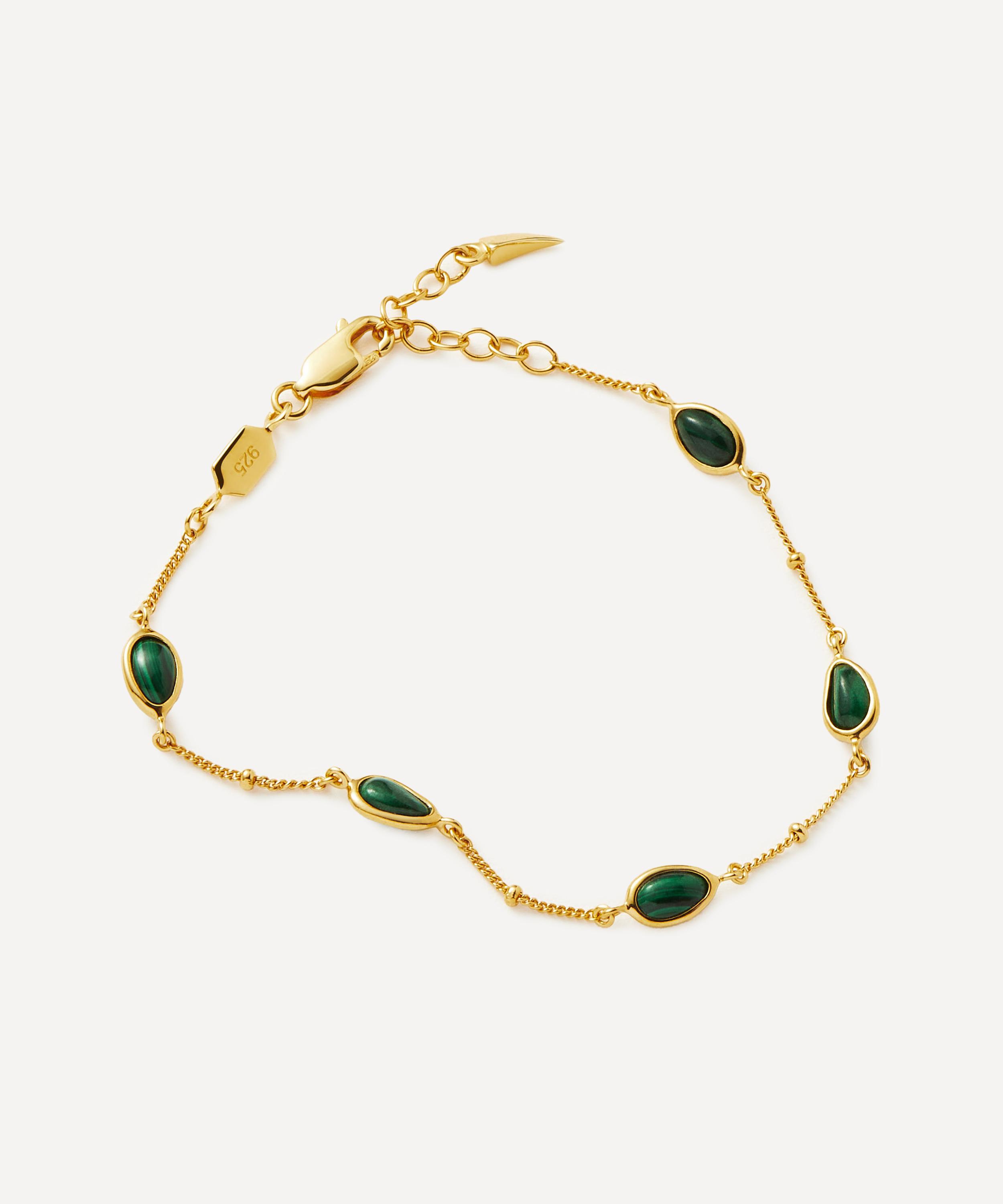 Missoma - 18ct Gold-Plated Vermeil Silver Magma Gemstone Charm Bracelet image number 2