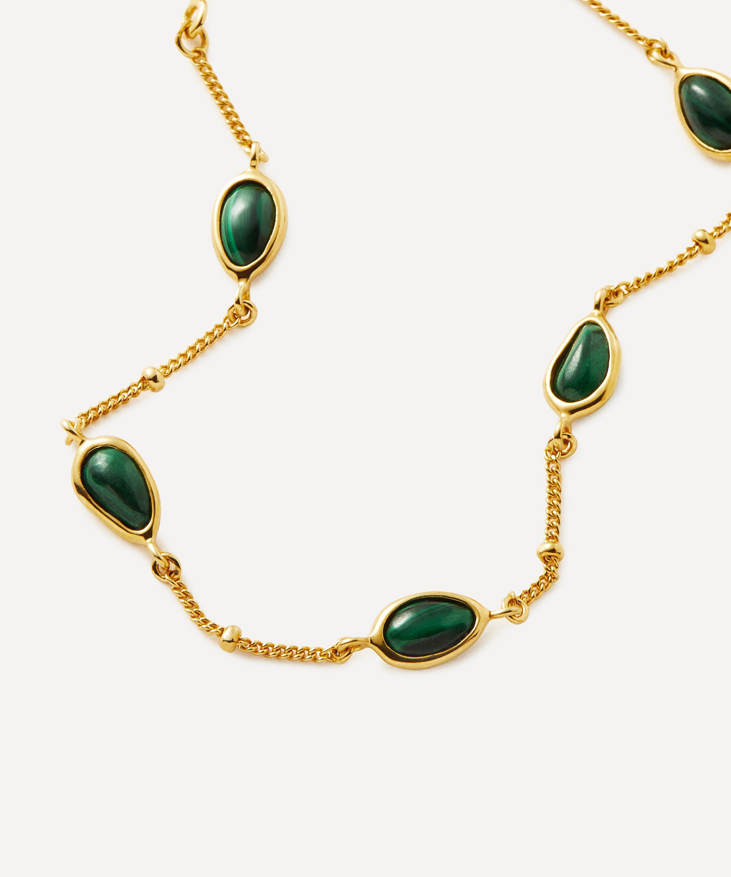 Missoma - 18ct Gold-Plated Vermeil Silver Magma Gemstone Charm Bracelet image number 3