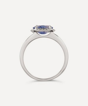 Dinny Hall - 18ct White Gold Mia Pale Cornflower Blue Sapphire and Brilliant Cut Diamond Ring image number 2