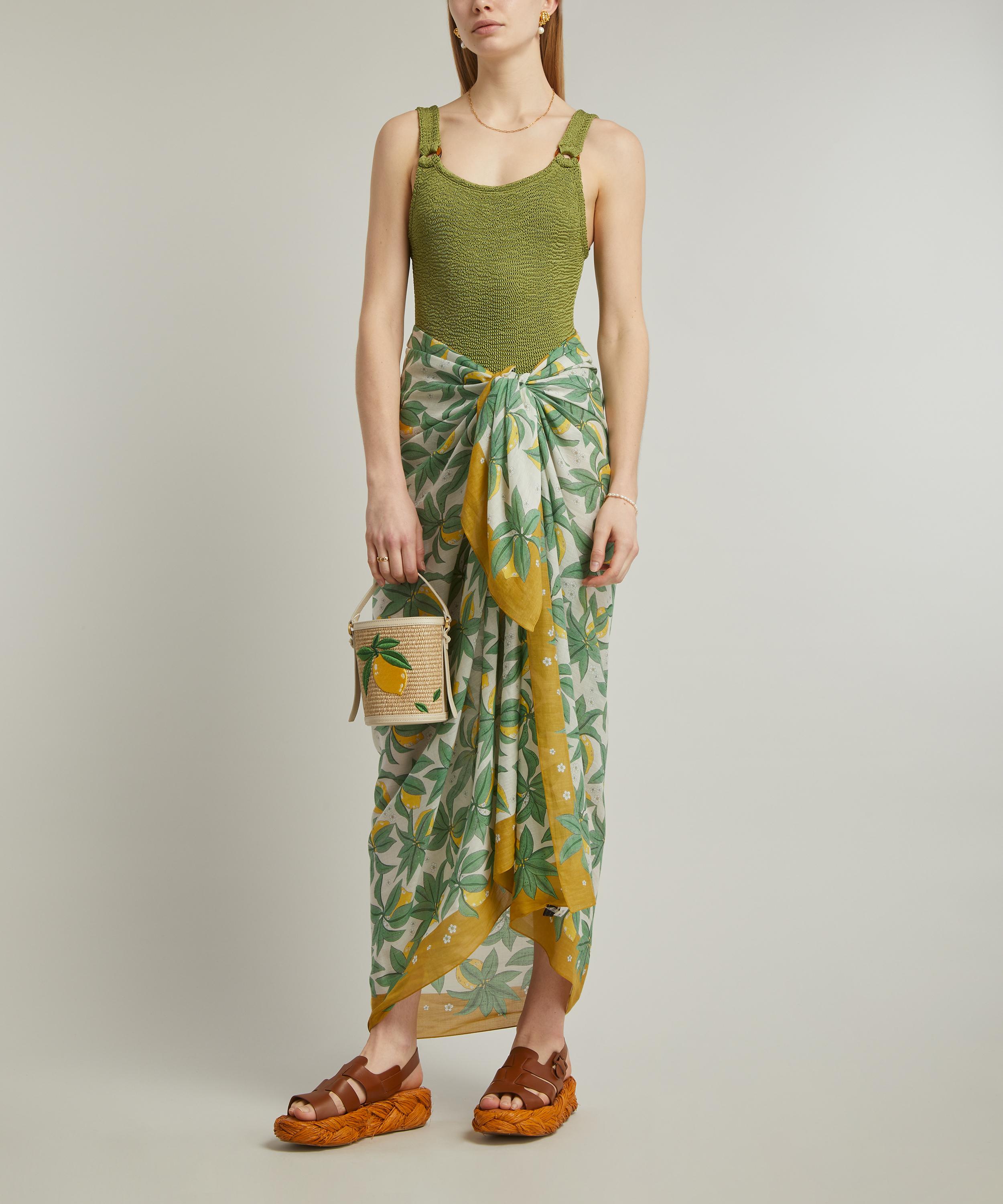 Liberty - Citron Presse 130X170 Cotton Sarong Scarf image number 1