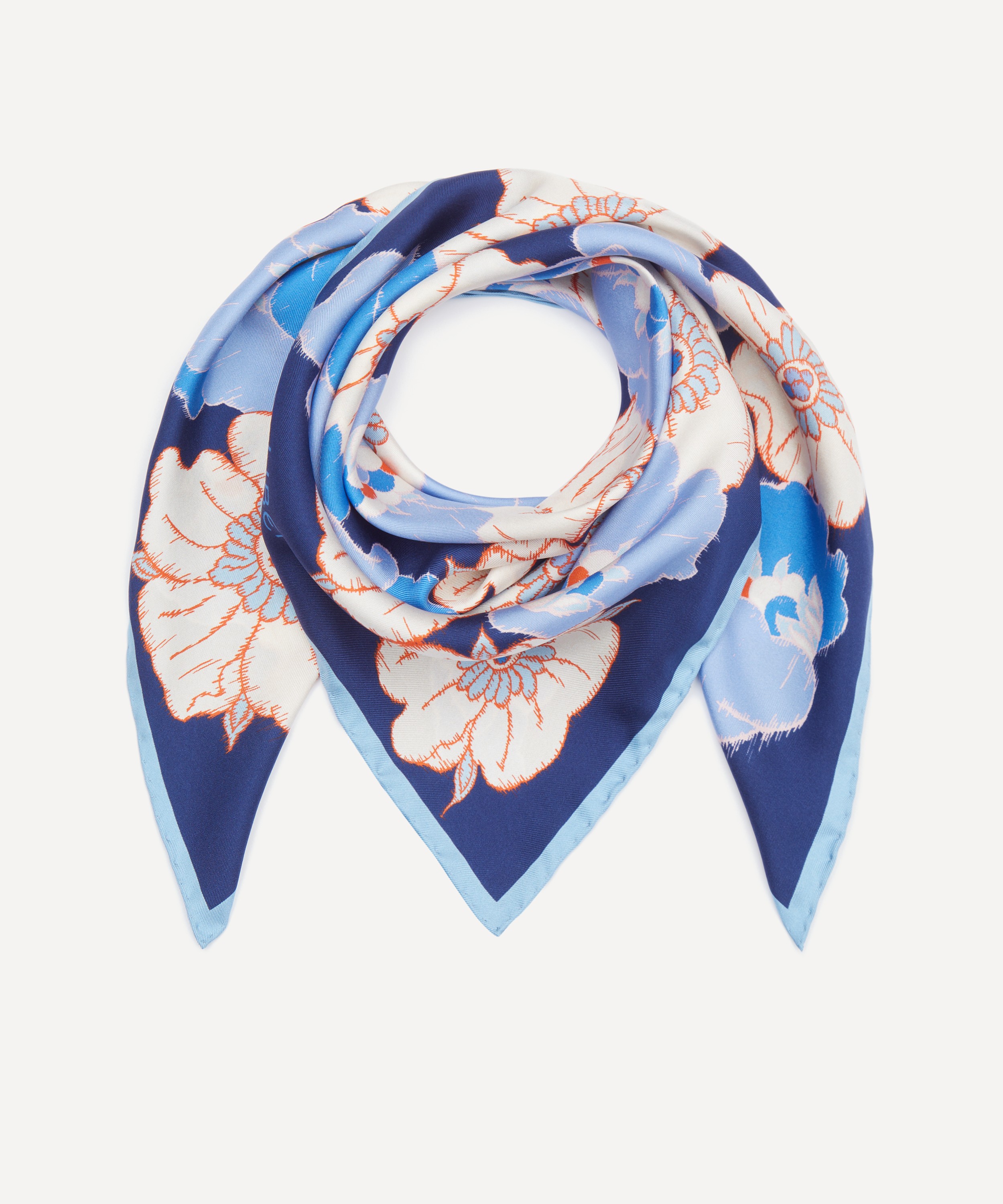 Liberty - Ikat Aneome 70X70 Silk Scarf image number 2