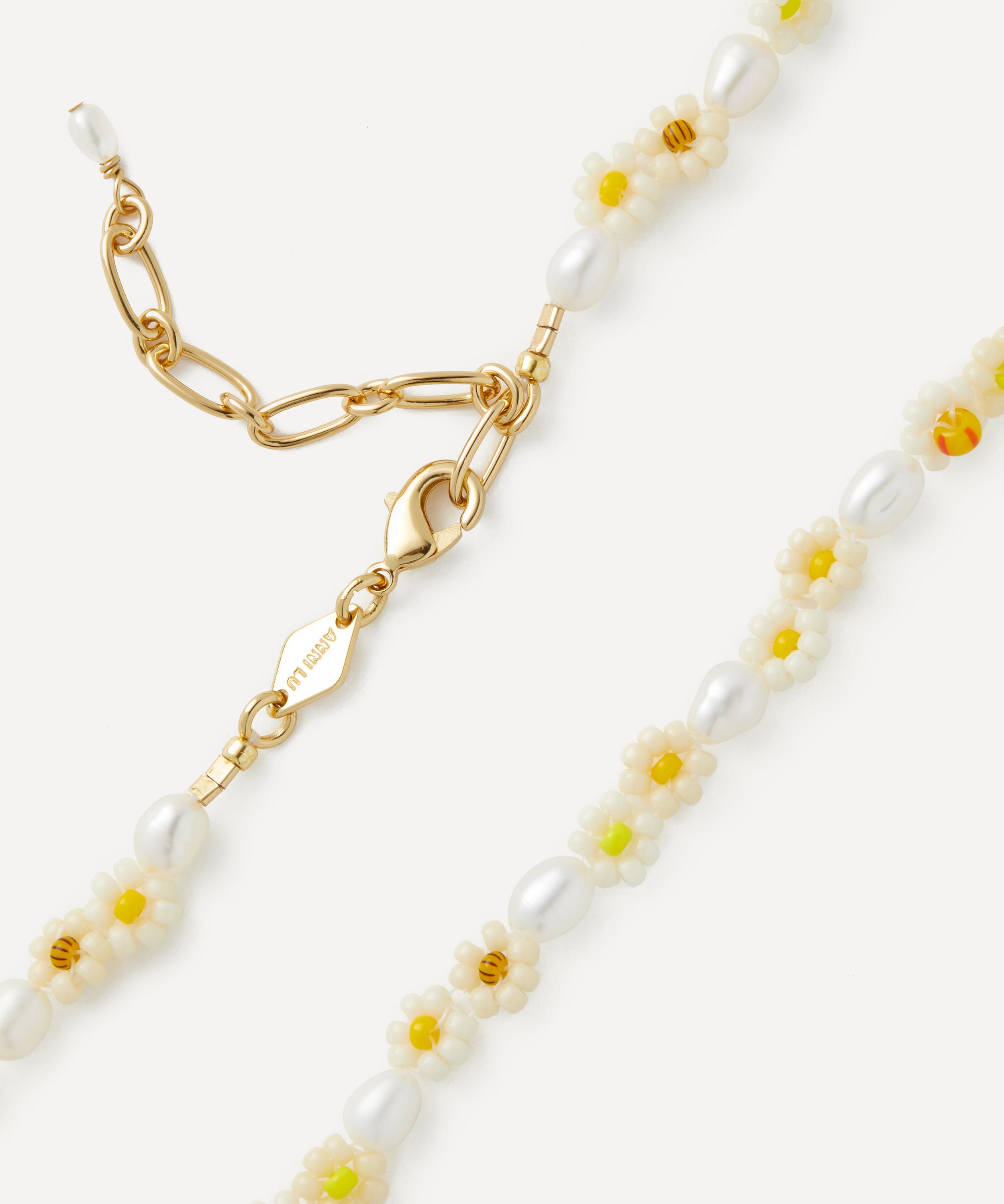 ANNI LU - 18ct Gold-Plated Daisy Flower Bead Necklace image number 2