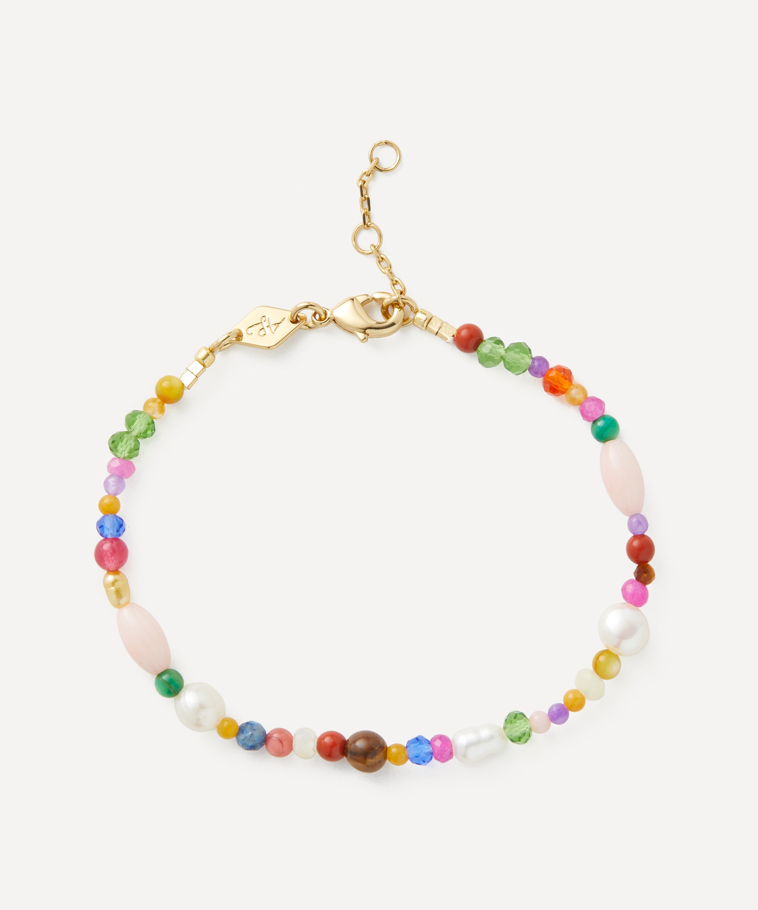 ANNI LU - 18ct Gold-Plated Glamstone Bead Bracelet image number 0
