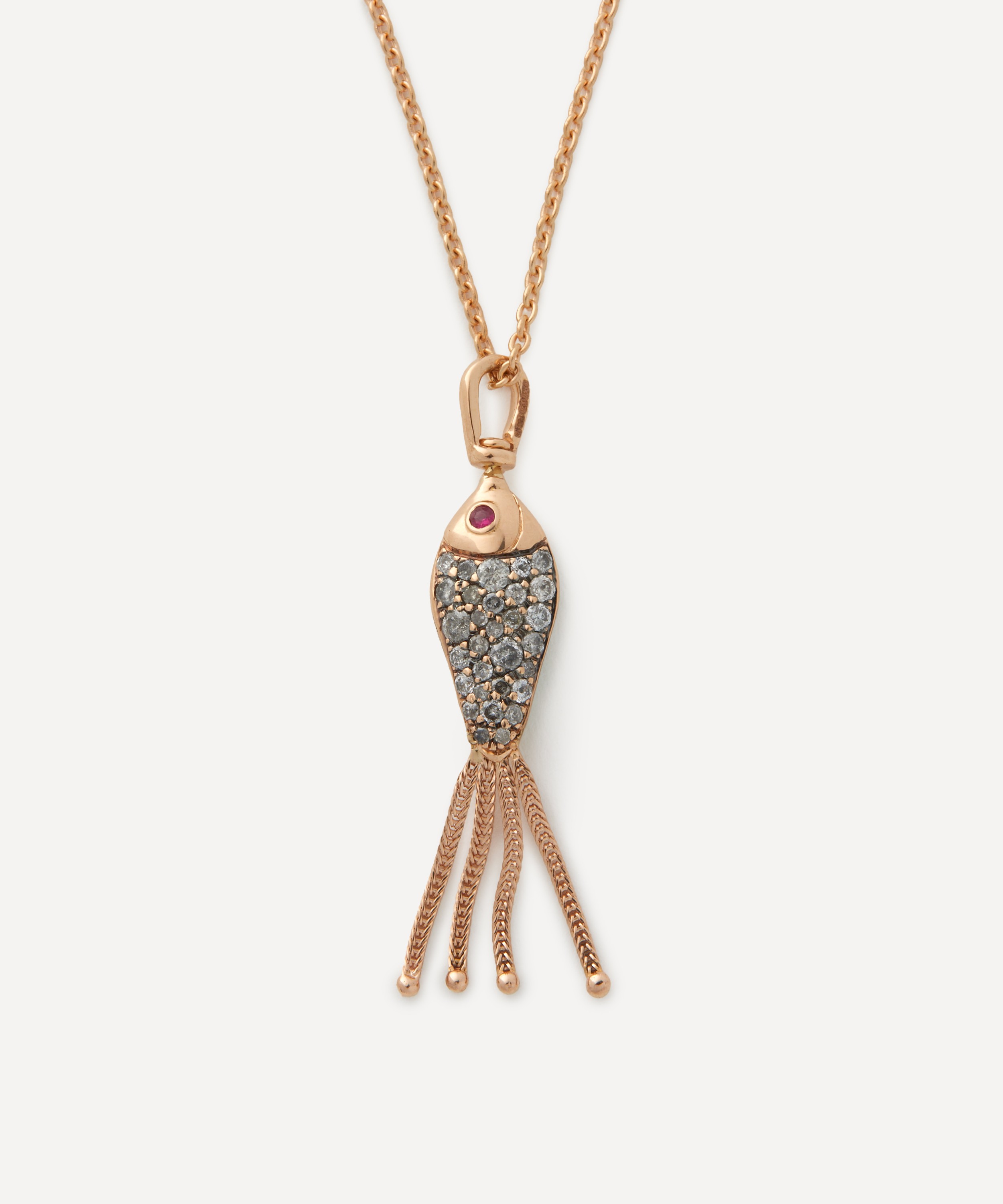 Selim Mouzannar - 18ct Rose Gold Fish For Love Pendant Necklace