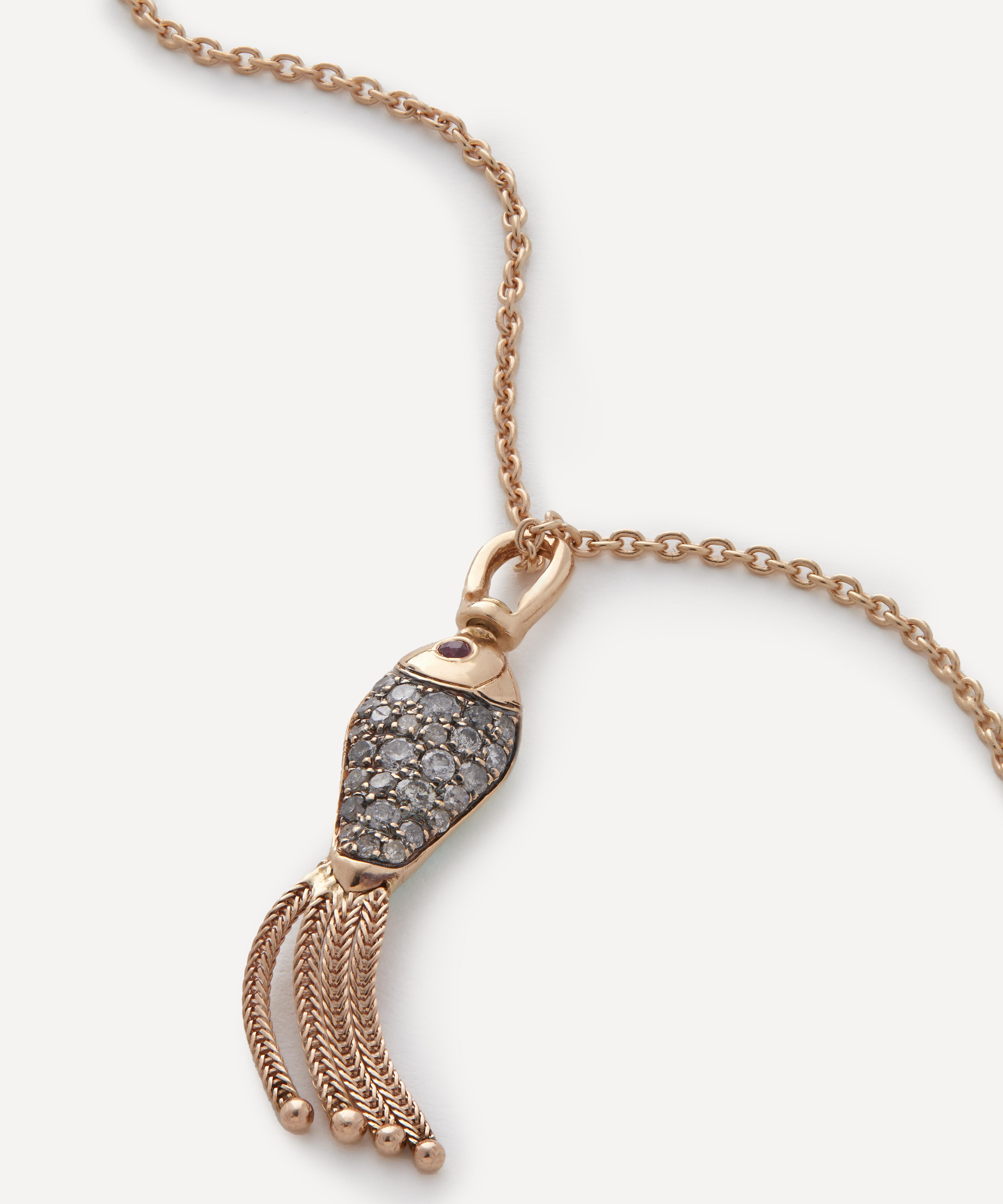 Selim Mouzannar - 18ct Rose Gold Fish For Love Pendant Charm image number 0