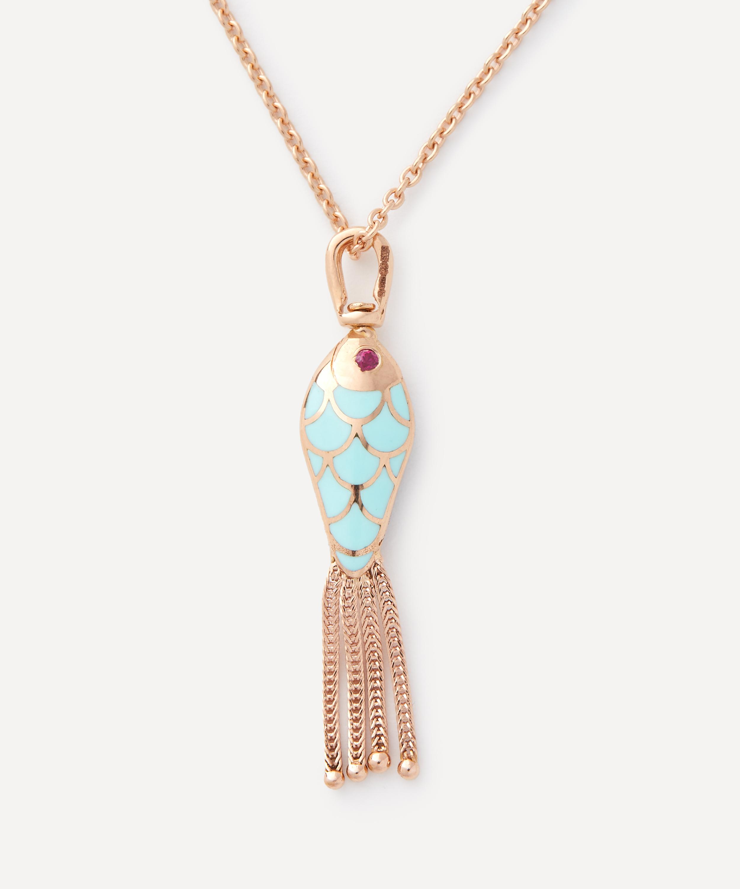 Selim Mouzannar - 18ct Rose Gold Fish For Love Pendant Necklace image number 2