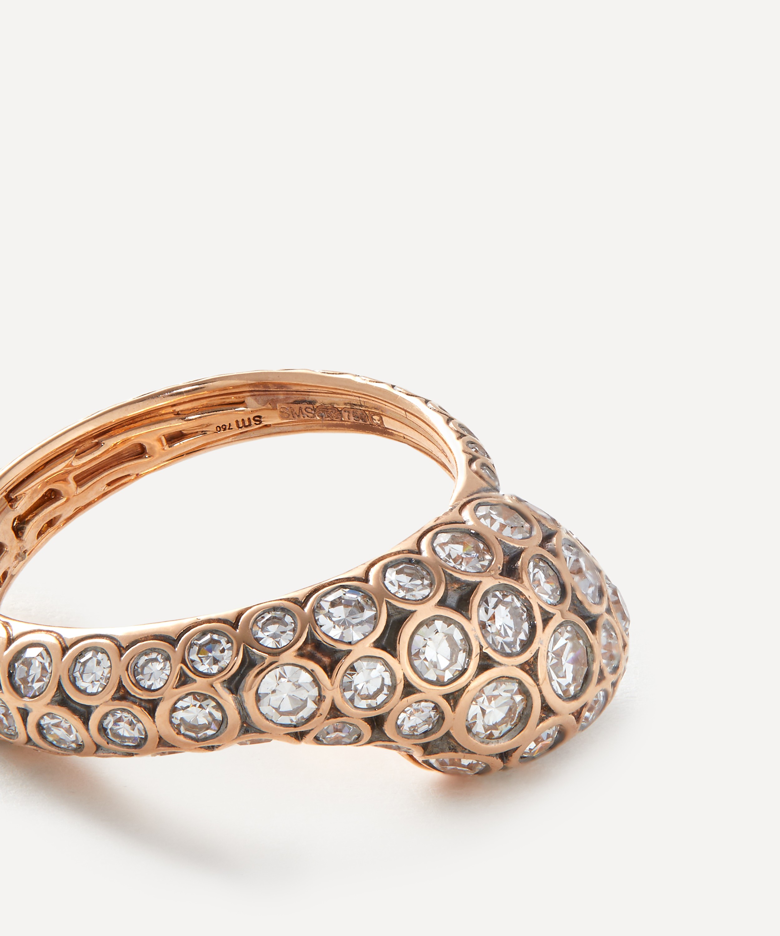 Selim Mouzannar - 18ct Rose Gold Basilisk Diamond Ring image number 1