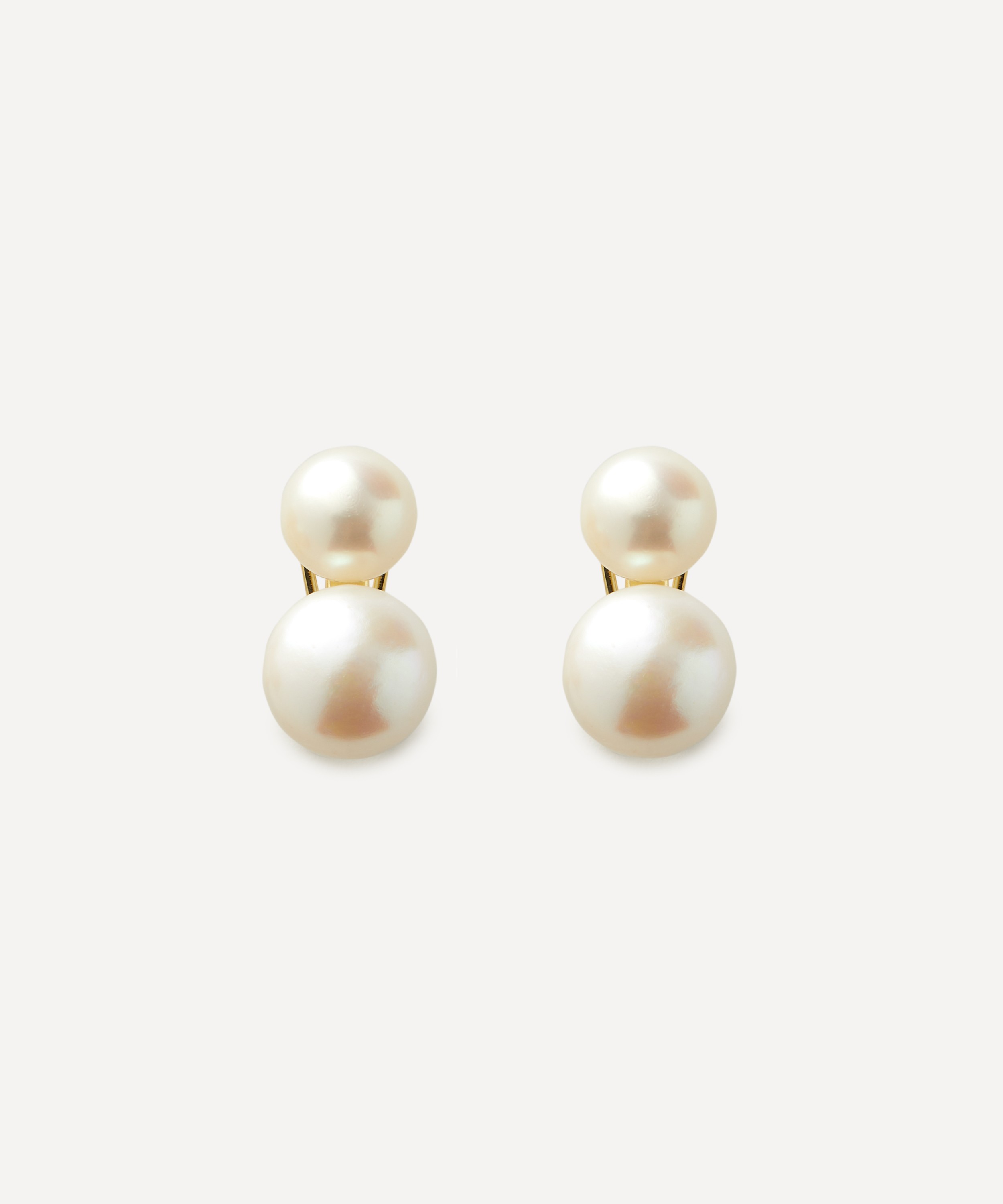 SHASHI - 14ct Gold-Plated Bianca Pearl Stud Earrings image number 0
