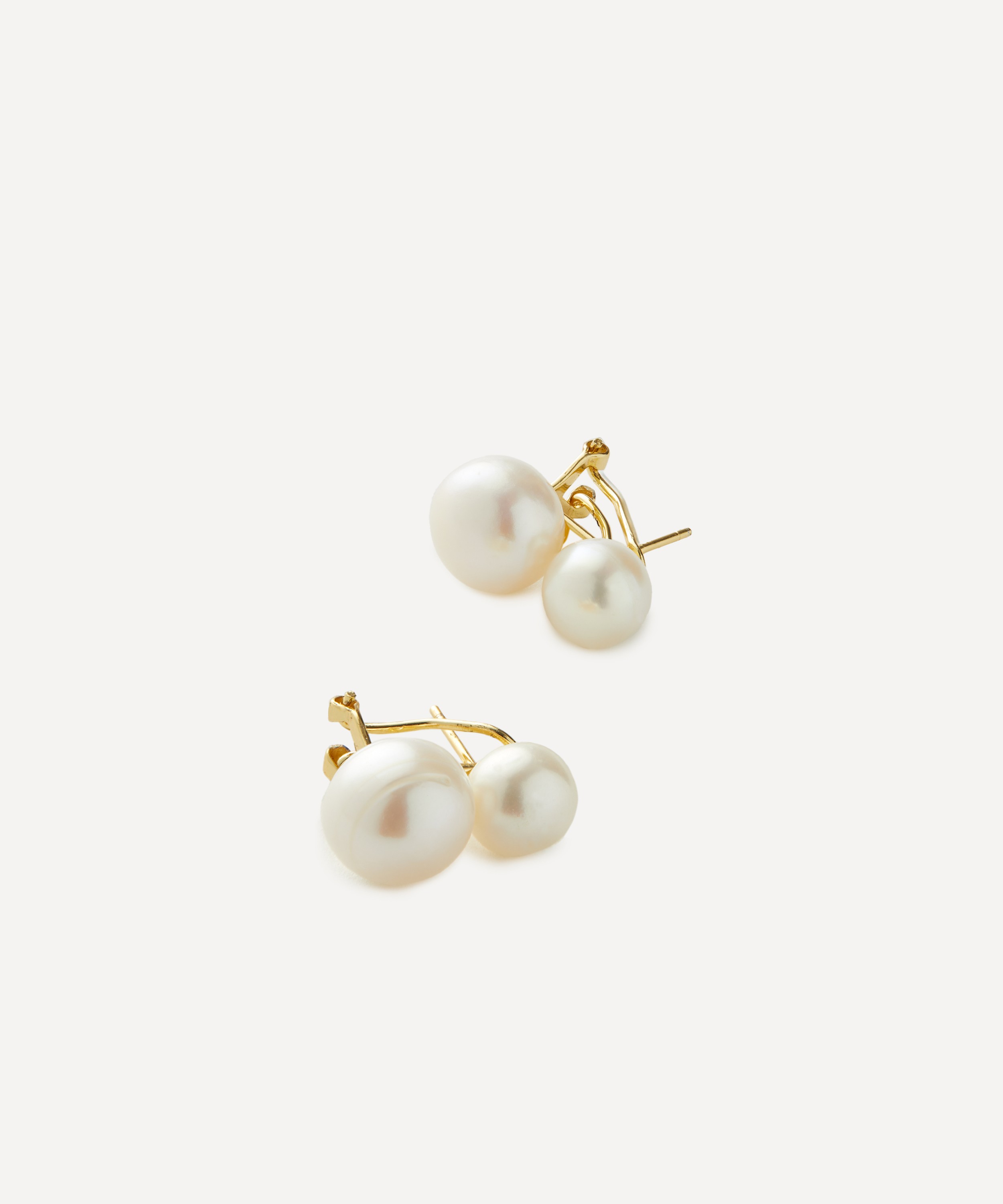 SHASHI - 14ct Gold-Plated Bianca Pearl Stud Earrings image number 1