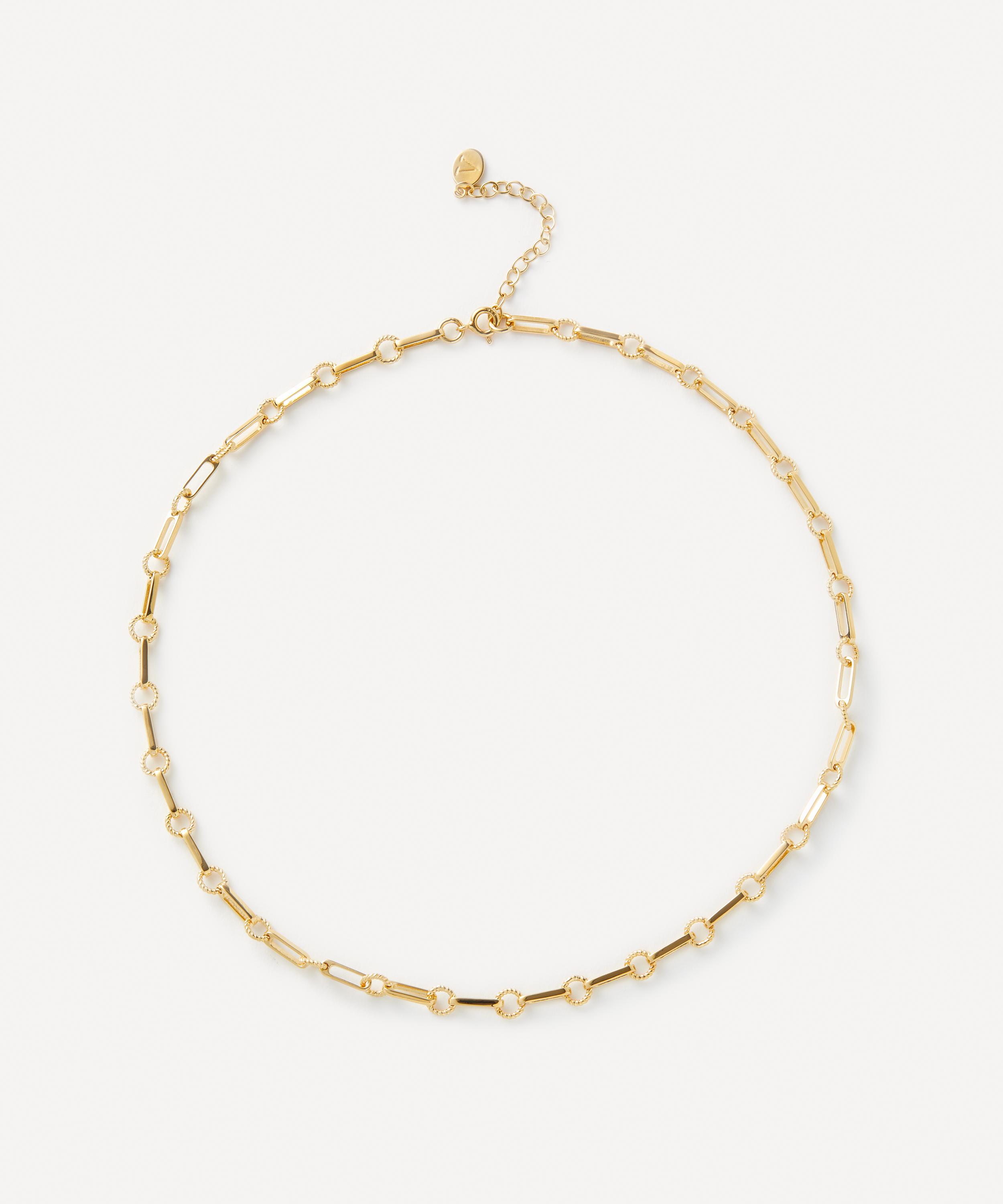 Laura Vann - 18ct Gold-Plated Vermeil Silver Twisted Link Vintage Chain Necklace image number 0