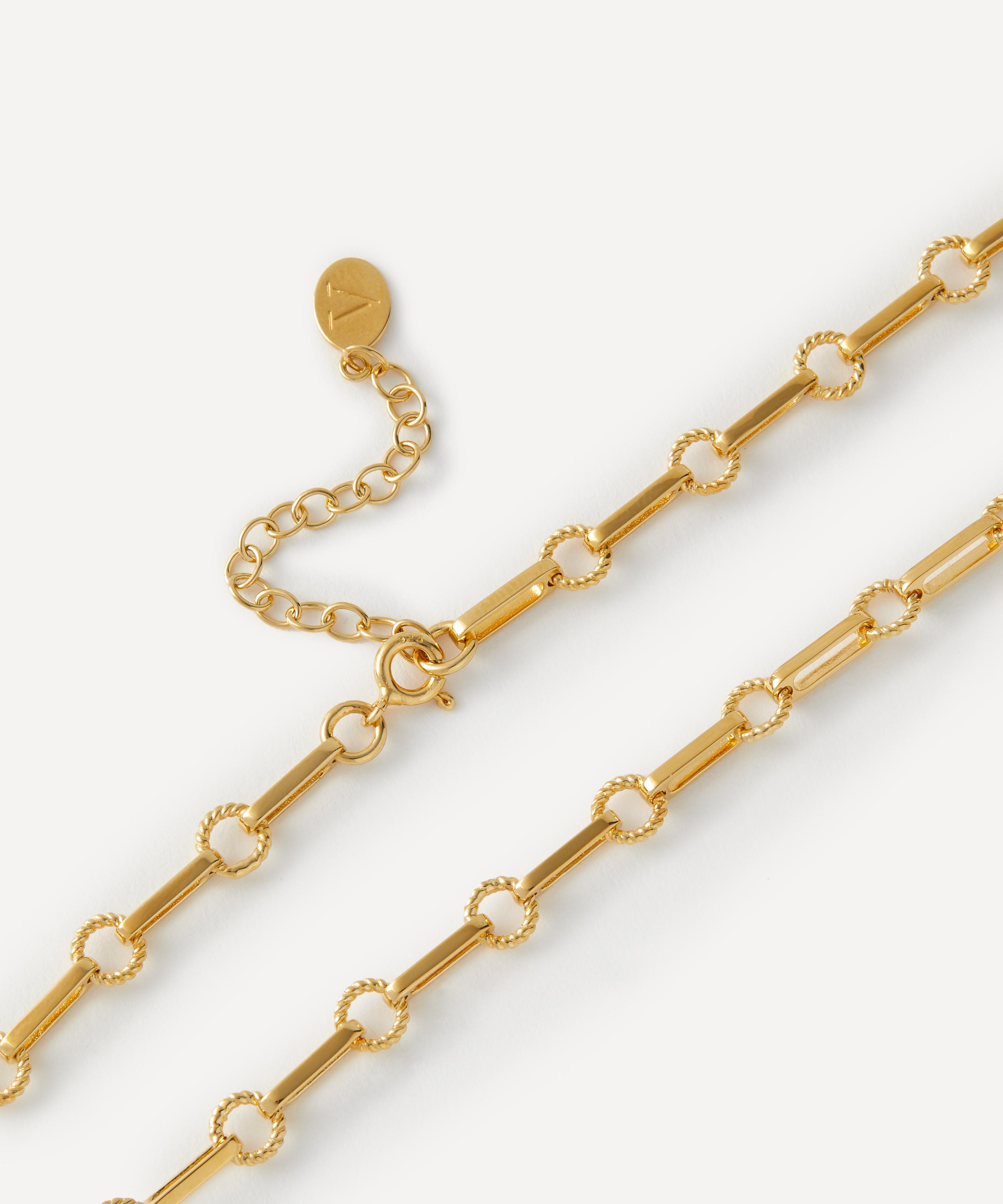 Laura Vann - 18ct Gold-Plated Vermeil Silver Twisted Link Vintage Chain Necklace image number 2