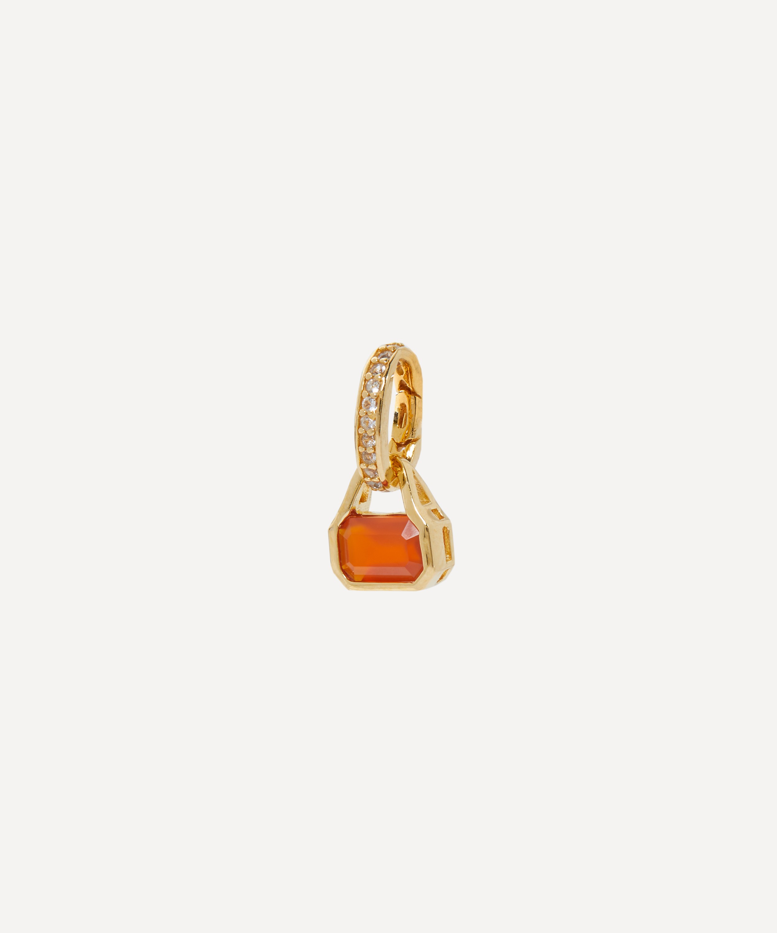 Laura Vann - 18ct Gold-Plated Vermeil Silver Red Agate Charm image number 1