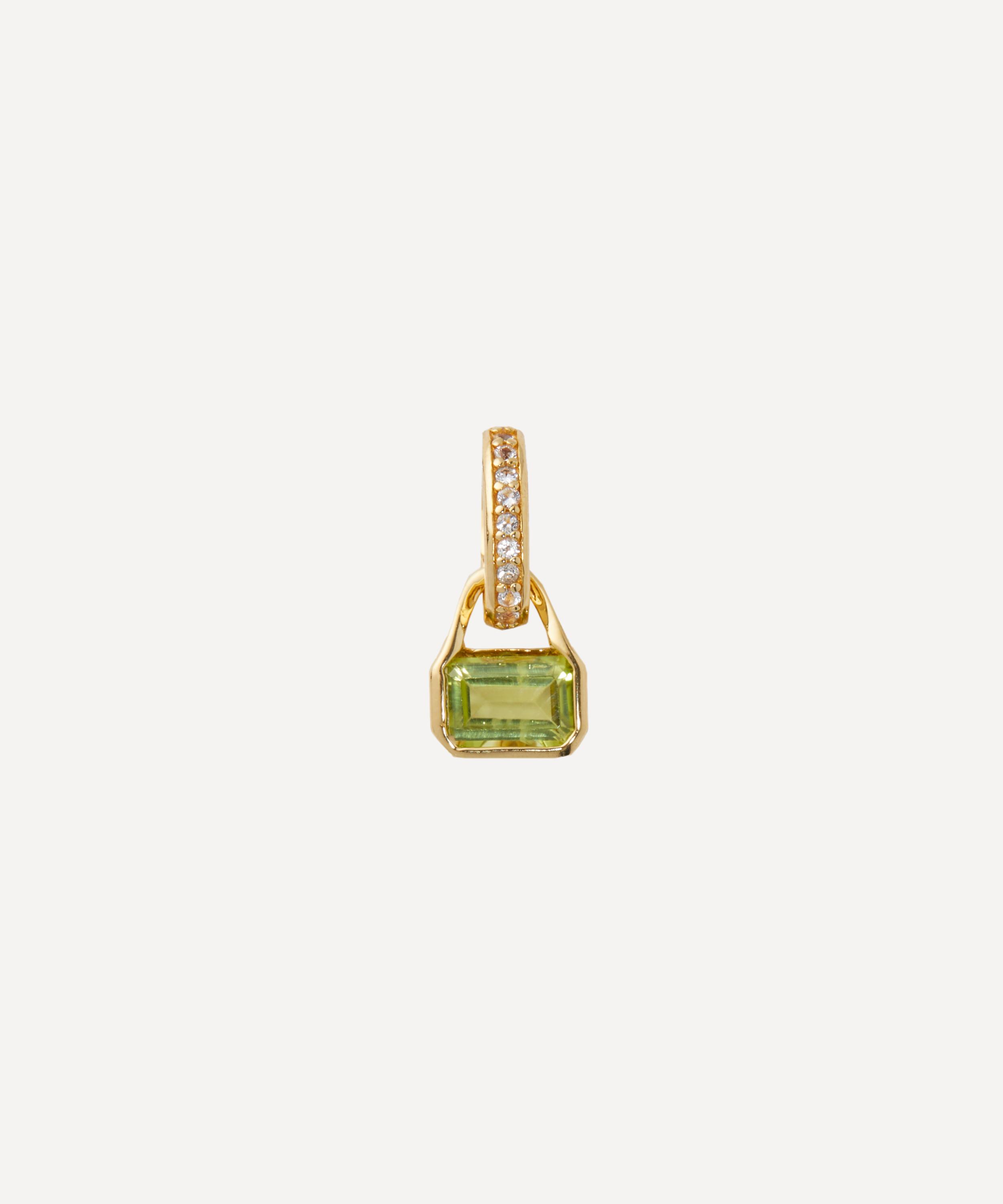 V by Laura Vann - 18ct Gold-Plated Vermeil Silver Peridot Charm image number 0