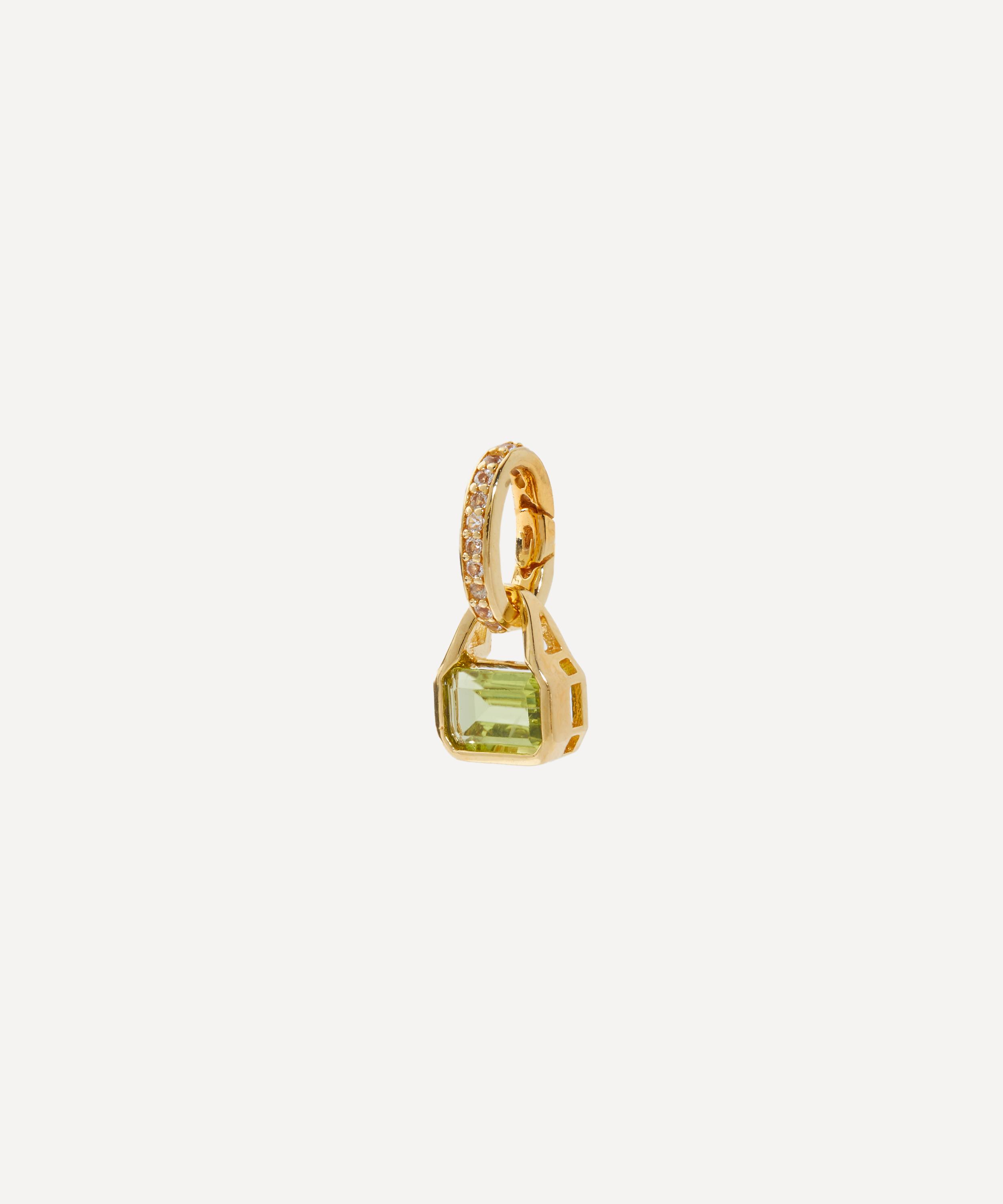 V by Laura Vann - 18ct Gold-Plated Vermeil Silver Peridot Charm image number 1