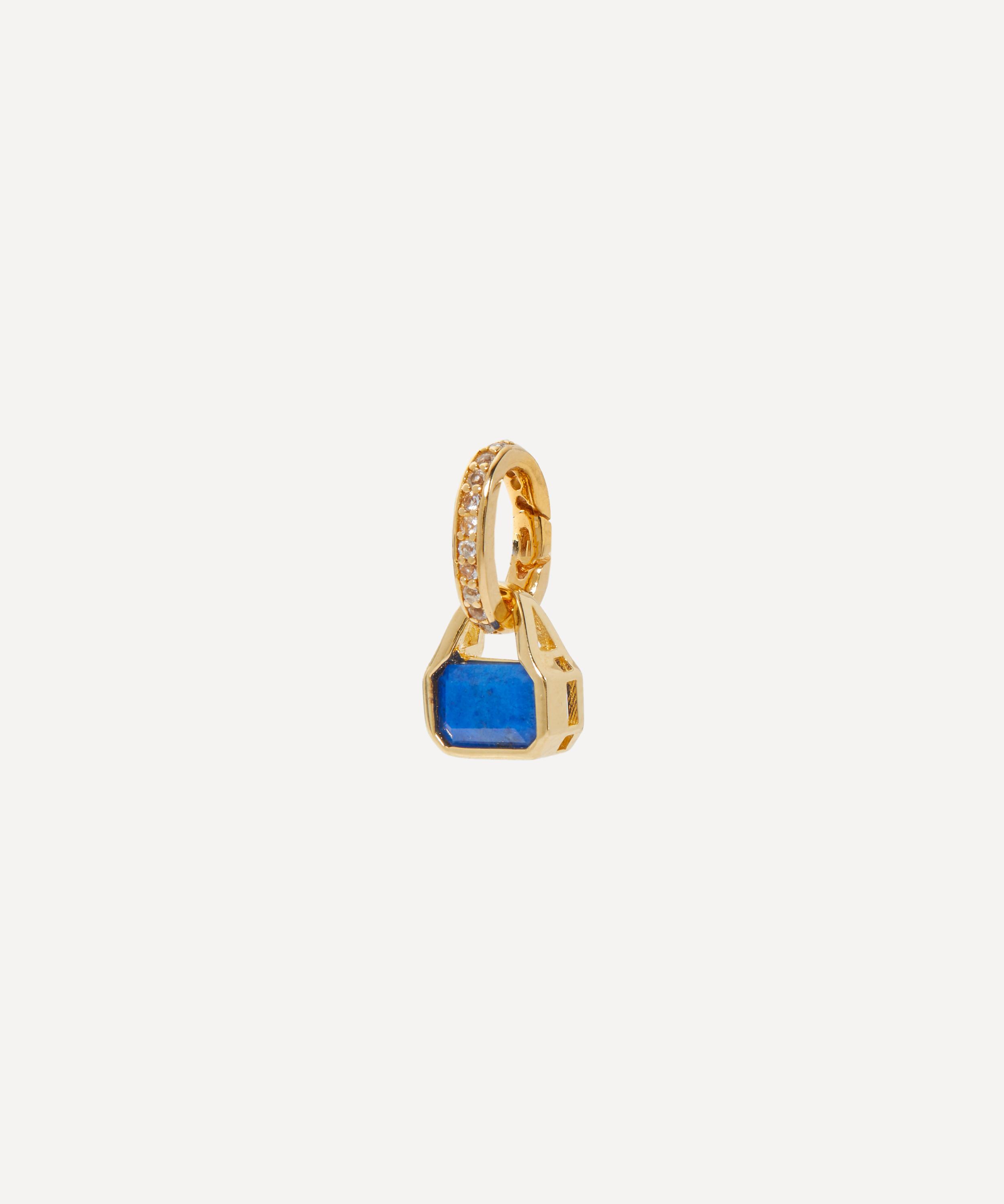 Laura Vann - 18ct Gold-Plated Vermeil Silver Lapis Charm image number 1