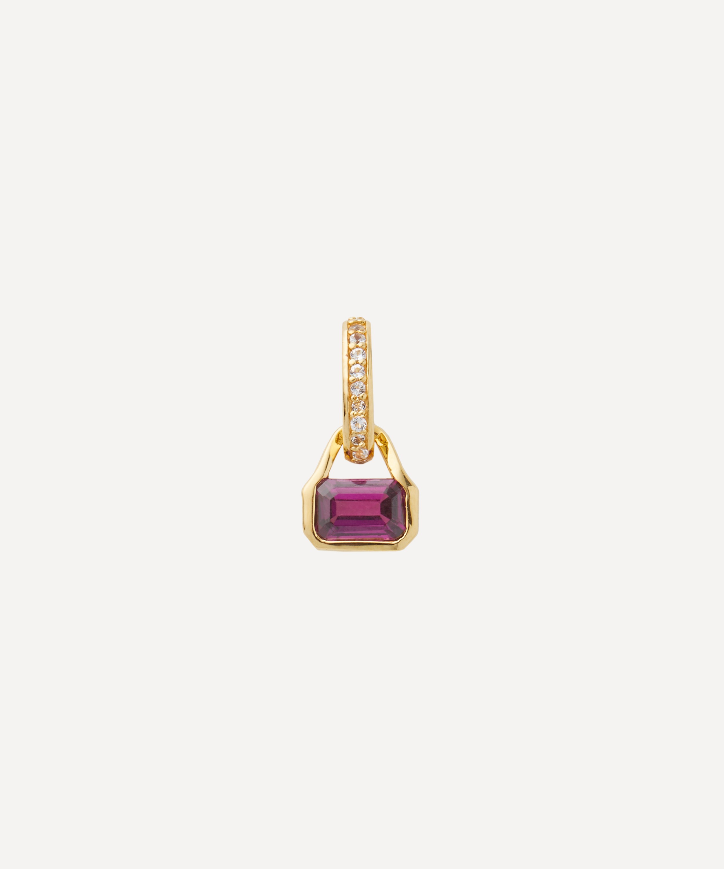 V by Laura Vann - 18ct Gold-Plated Vermeil Silver Rhodolite Charm image number 0